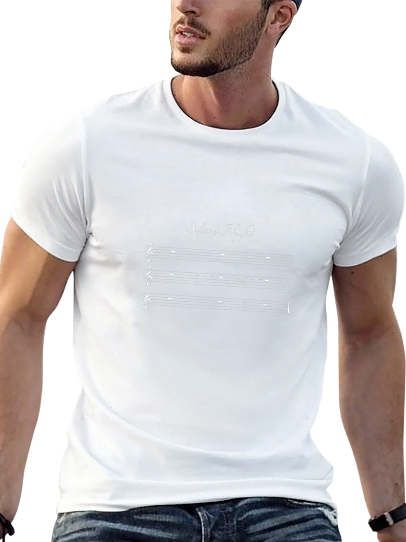 Silent Night Sheet Music Graphic T-Shirt
