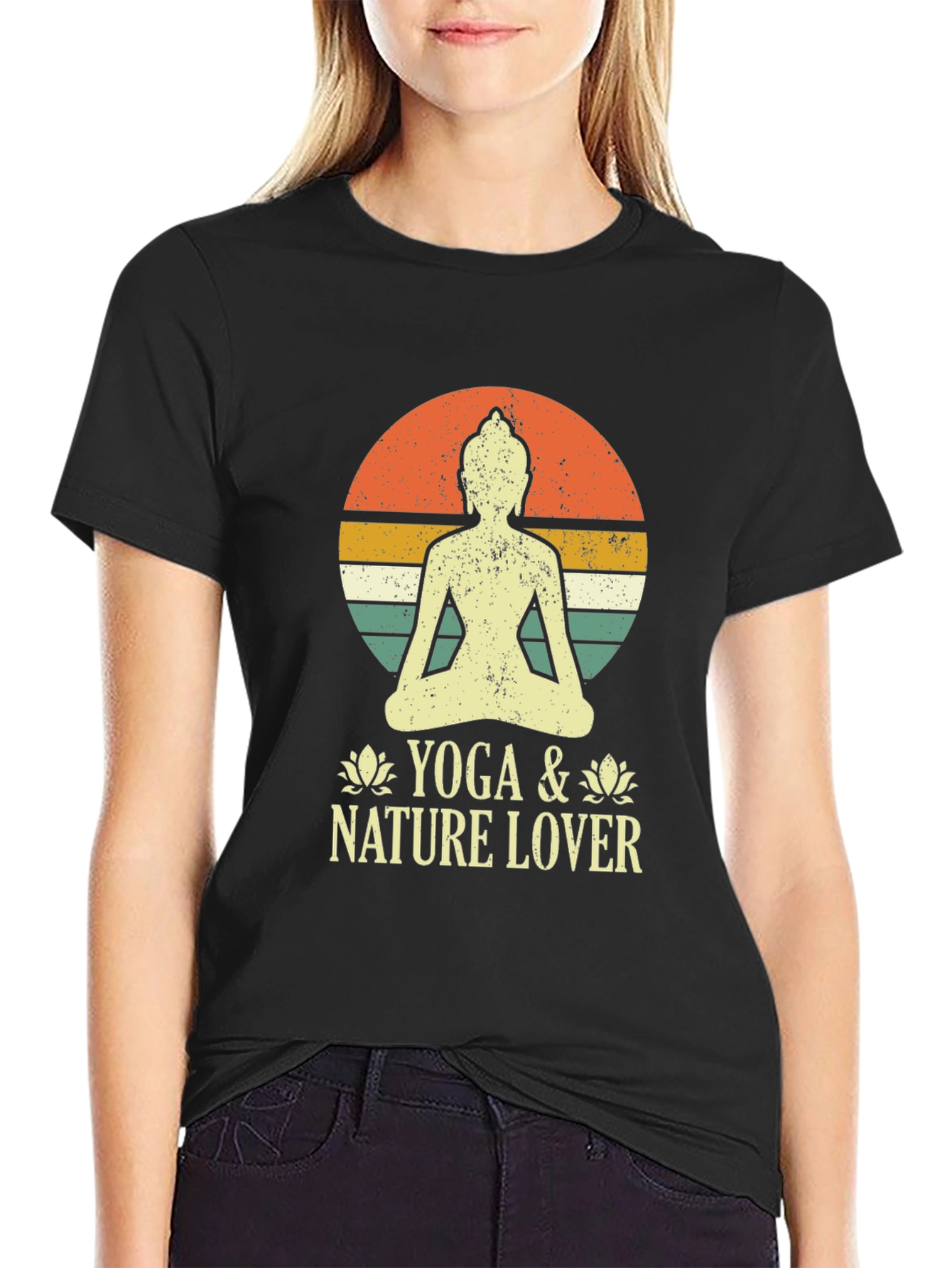 Yoga & Nature Lover Graphic Tee - Relaxed Fit
