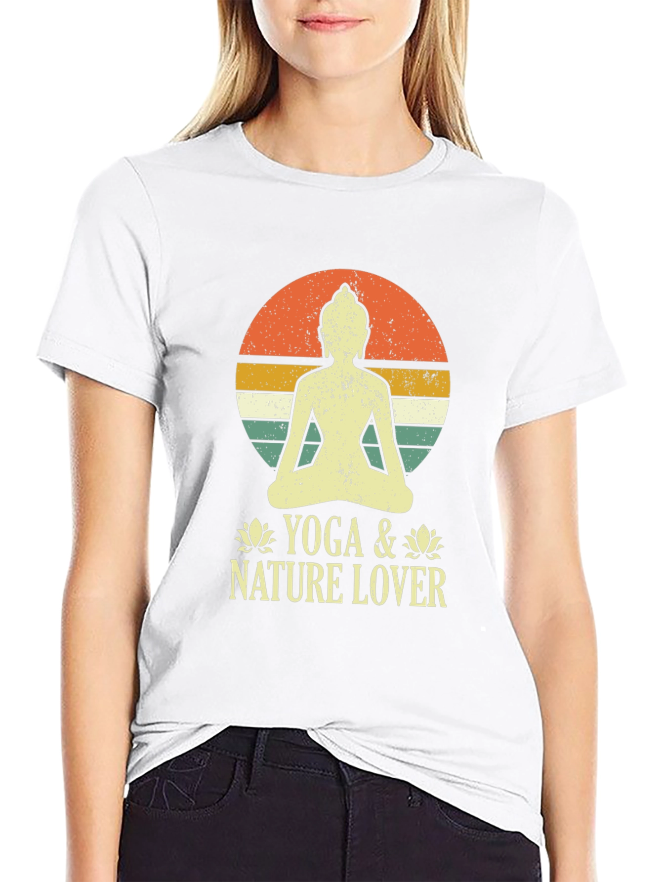 Yoga & Nature Lover Graphic Tee - Relaxed Fit