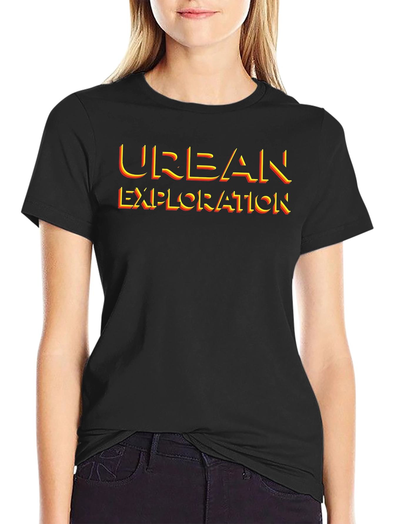 Urban Exploration Graphic Tee - Black