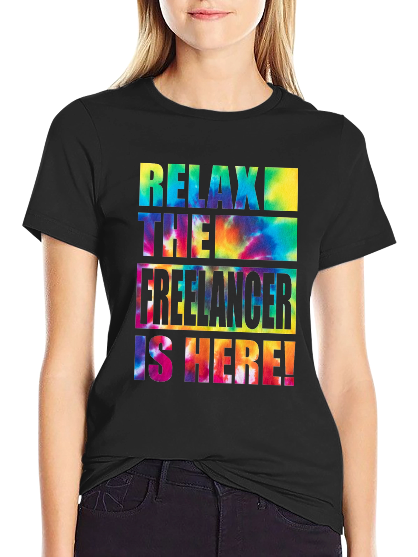 Relax Freelancer Tie Dye Graphic Tee