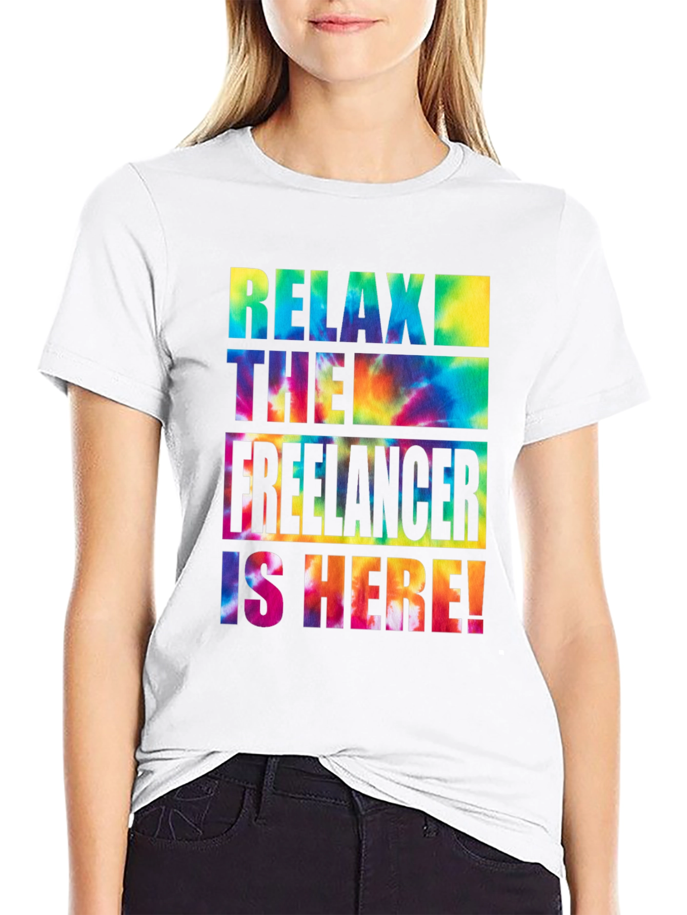 Relax Freelancer Tie Dye Graphic Tee