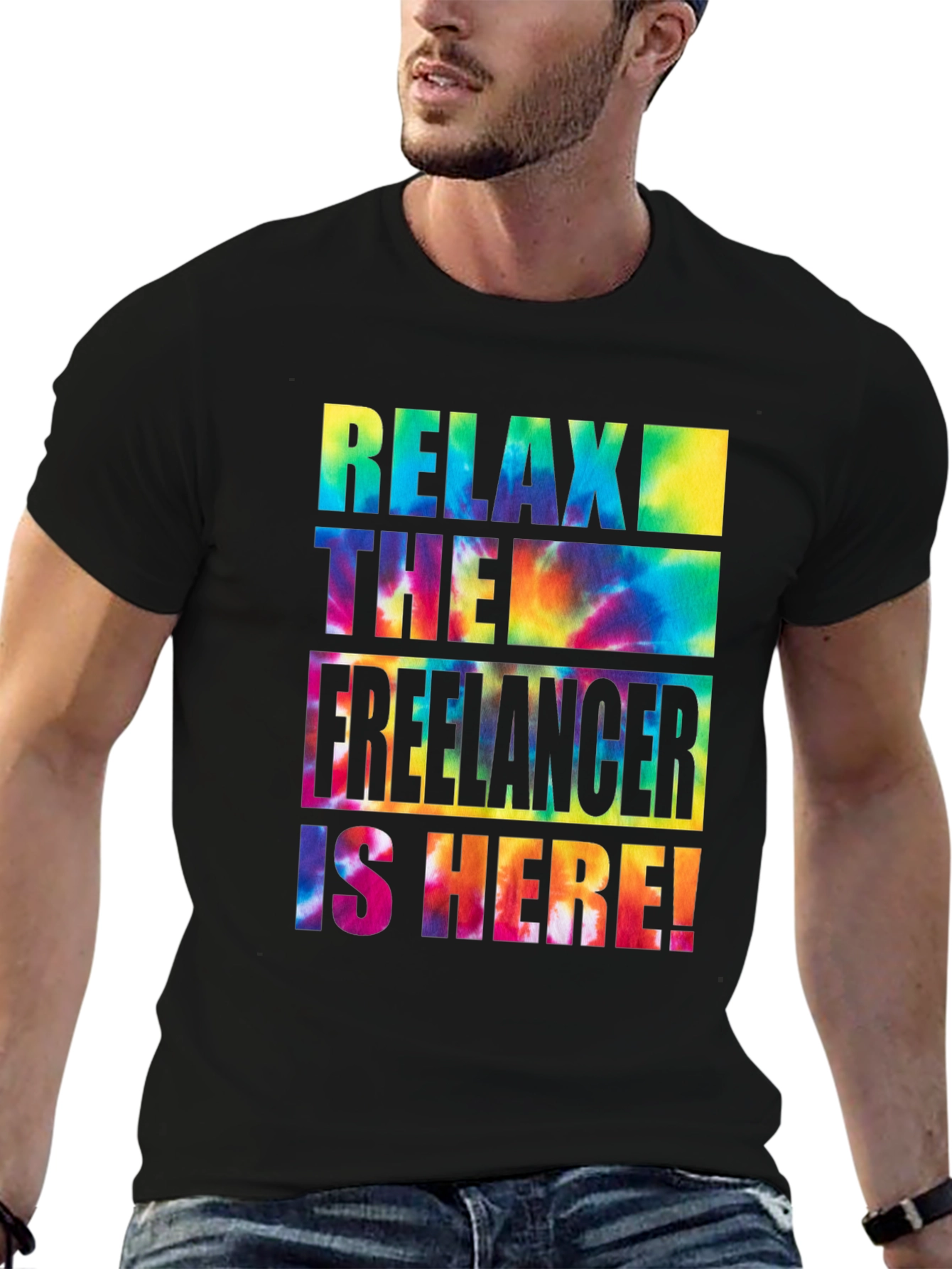 Relax Freelancer Tie Dye Graphic Tee
