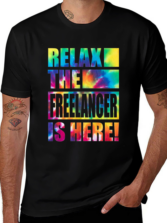 Relax Freelancer Tie Dye Graphic Tee