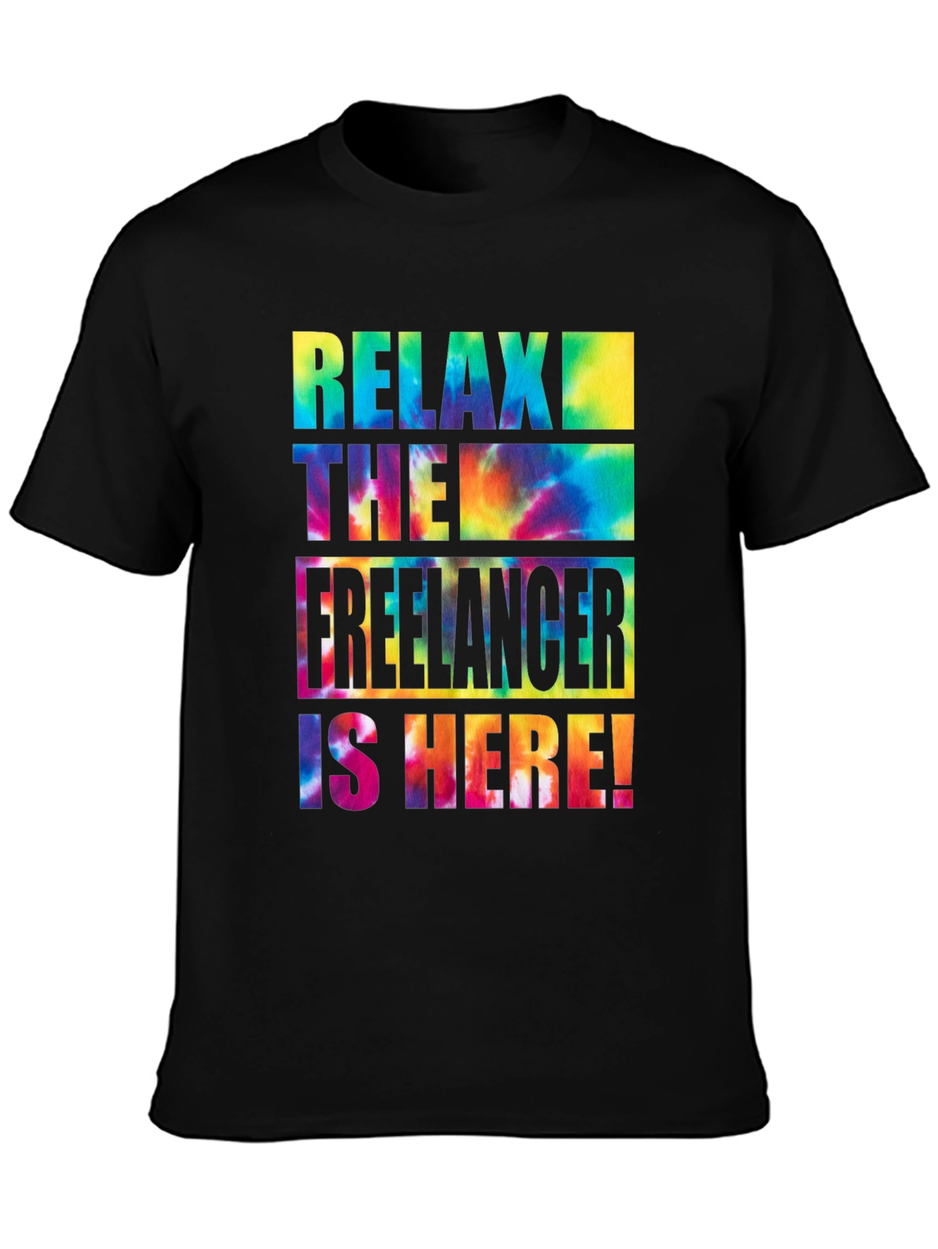 Relax Freelancer Tie Dye Graphic Tee
