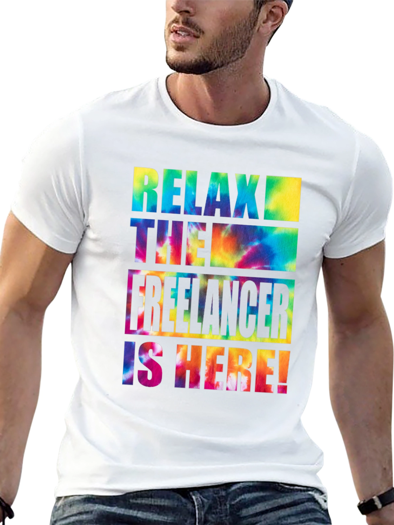 Relax Freelancer Tie Dye Graphic Tee