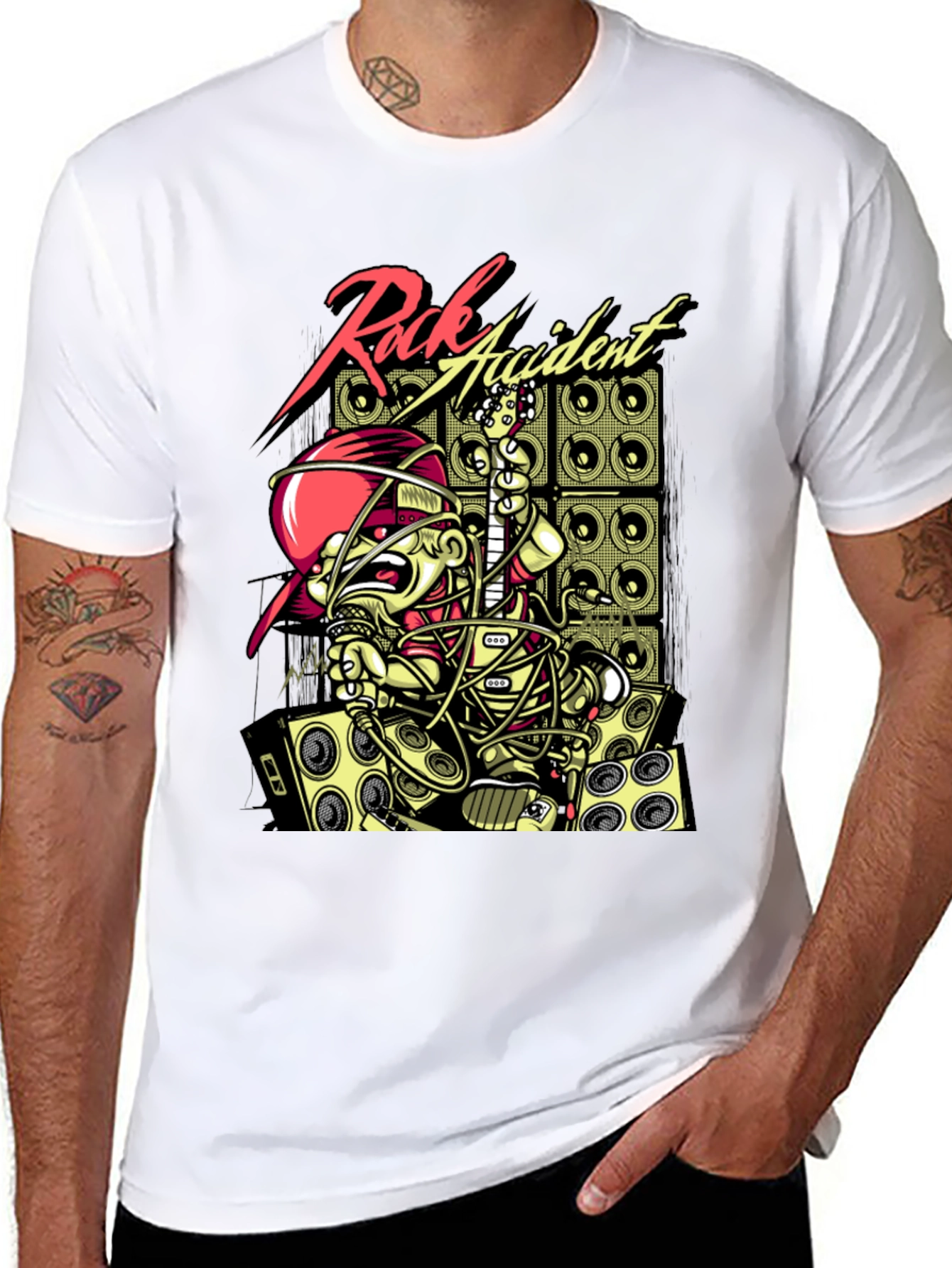 Rock Accident Graphic Print T-Shirt