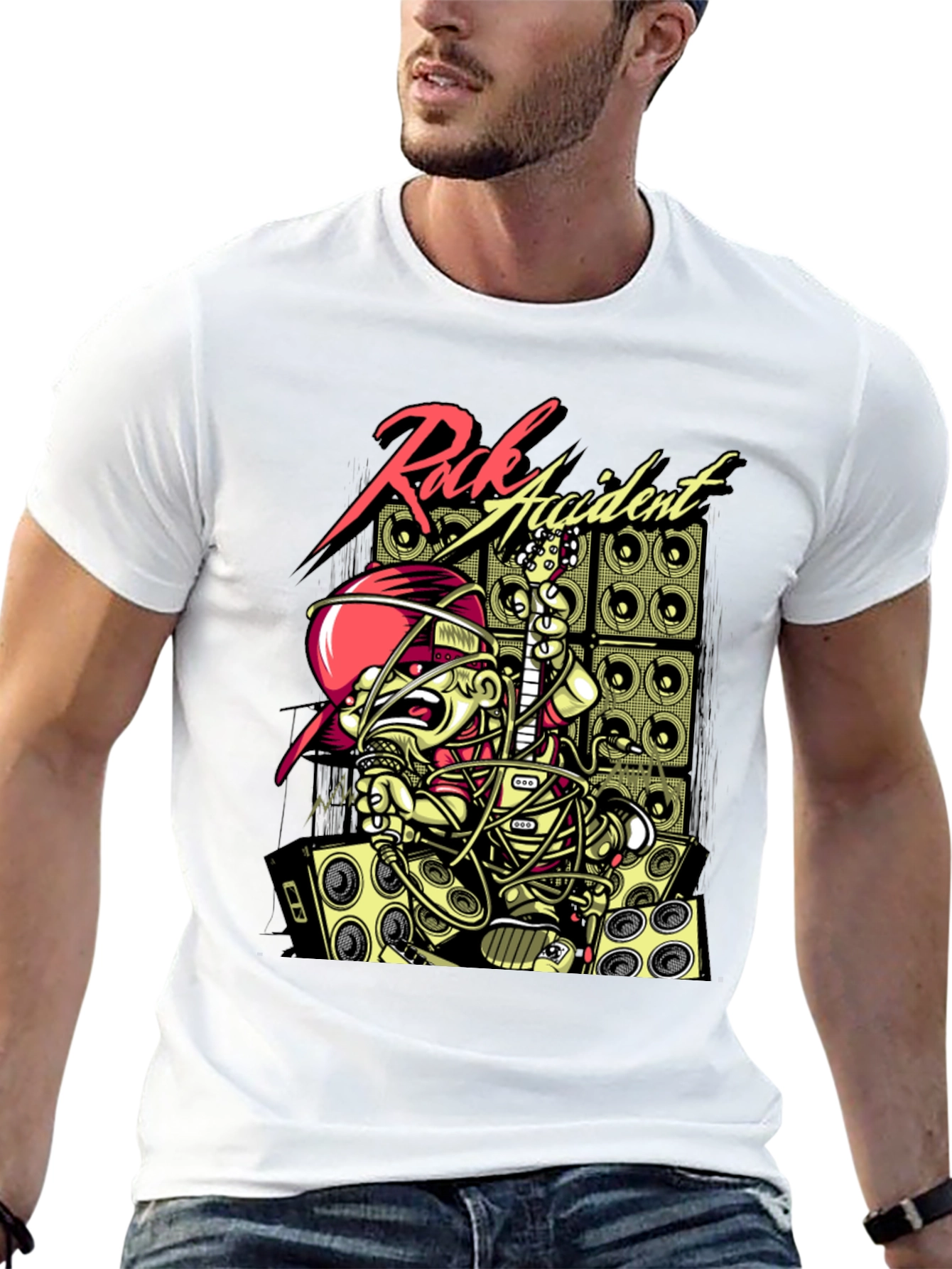 Rock Accident Graphic Print T-Shirt