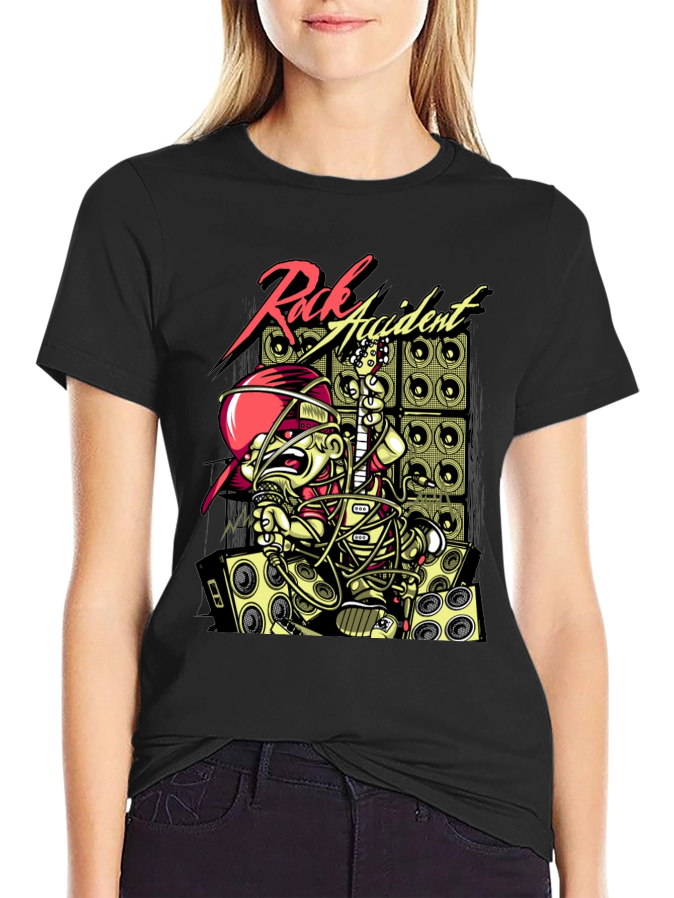 Rock Accident Graphic Print T-Shirt