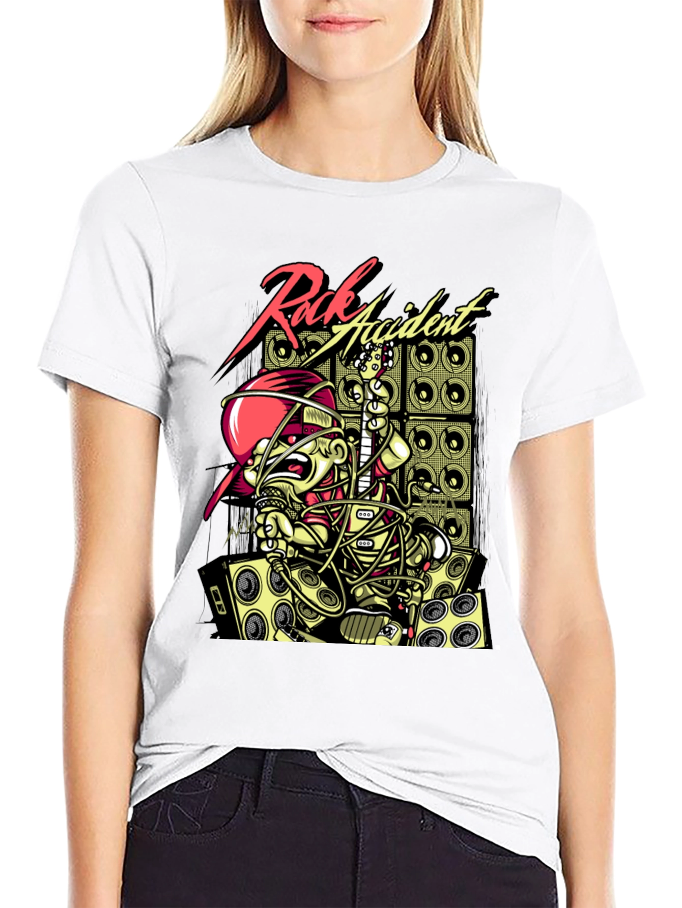 Rock Accident Graphic Print T-Shirt