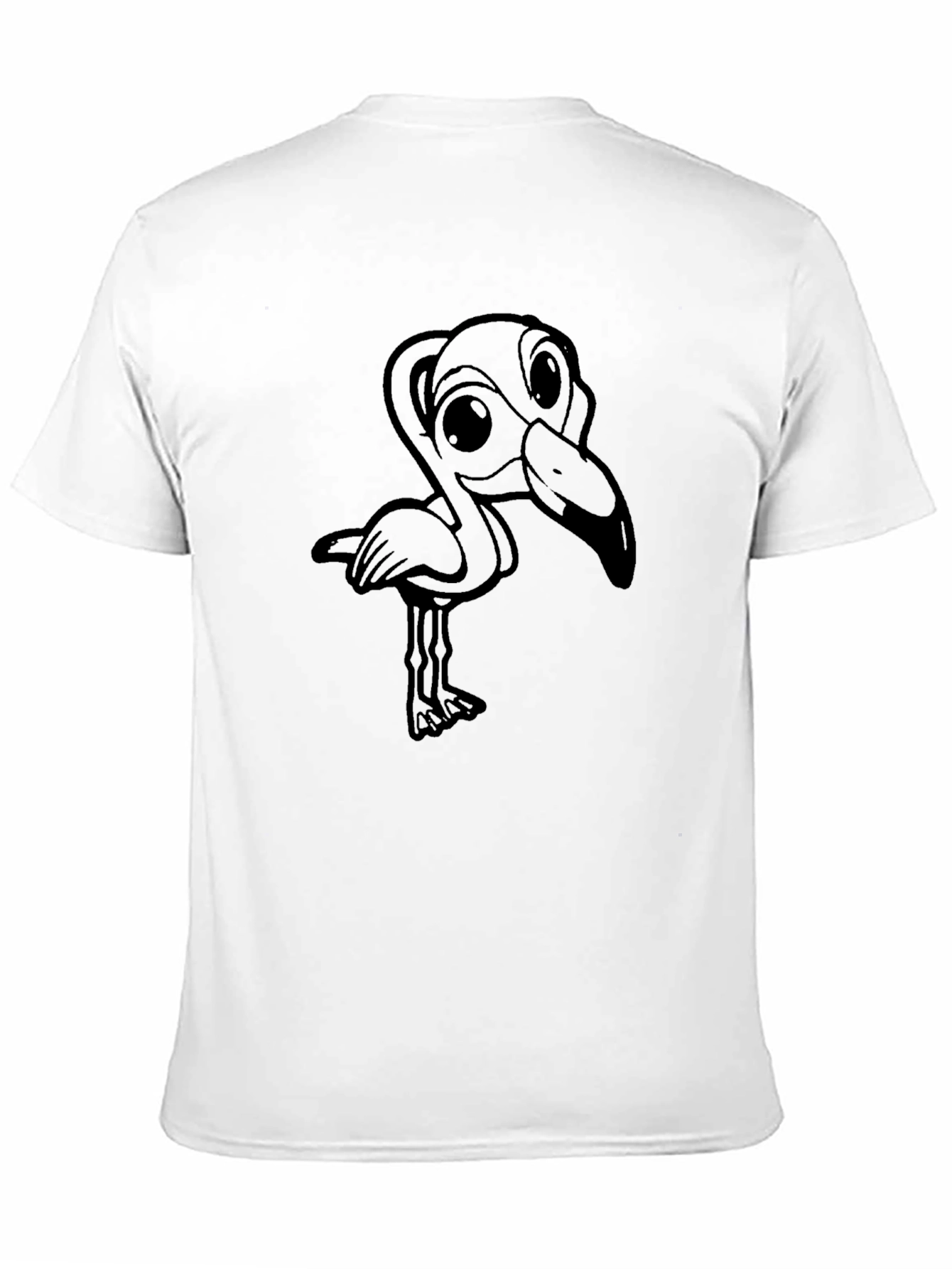 Black Flamingo Graphic Tee - Mens Casual Crew Neck