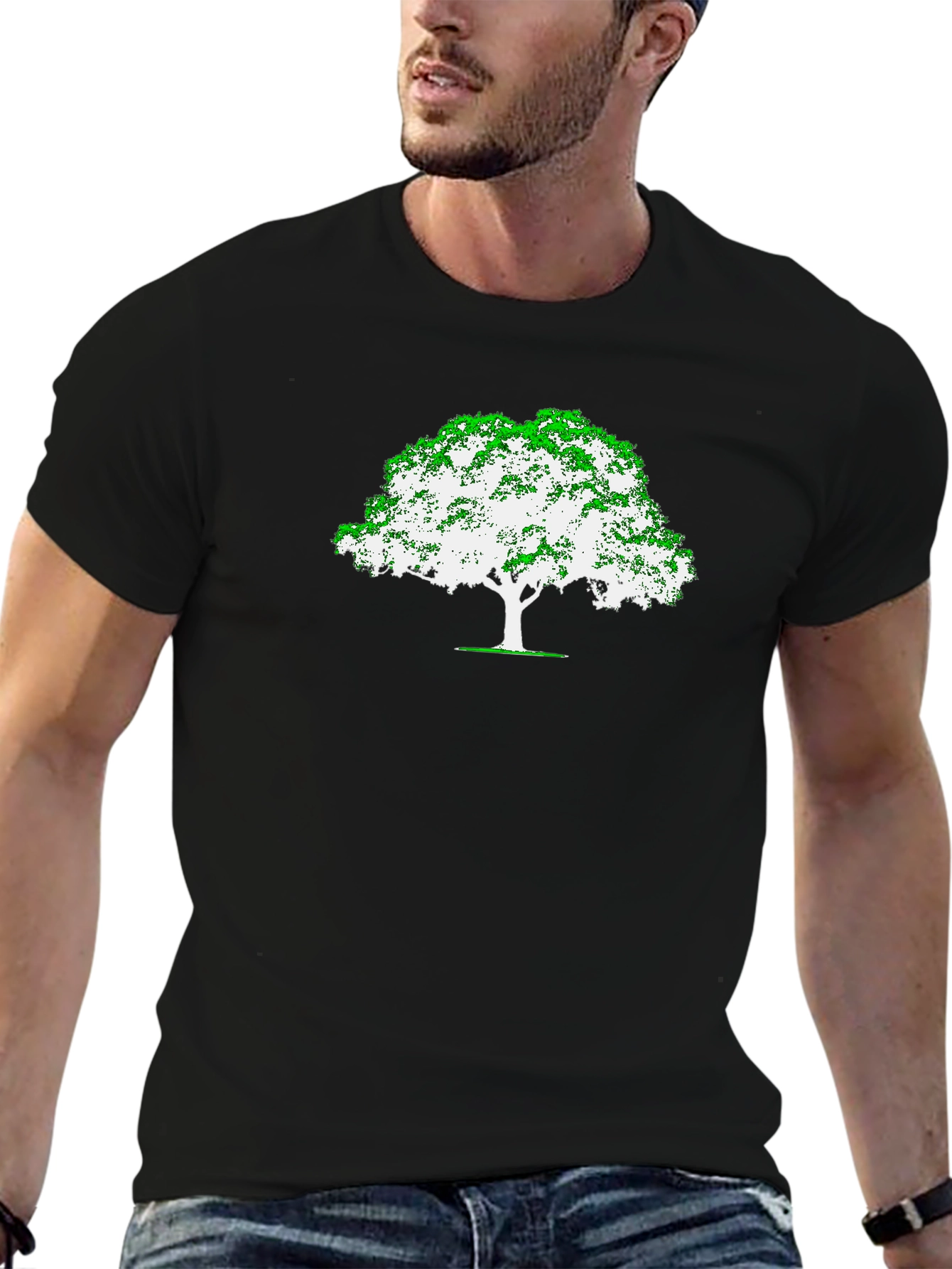 Black Tree Graphic Tee - Nature Inspired Design