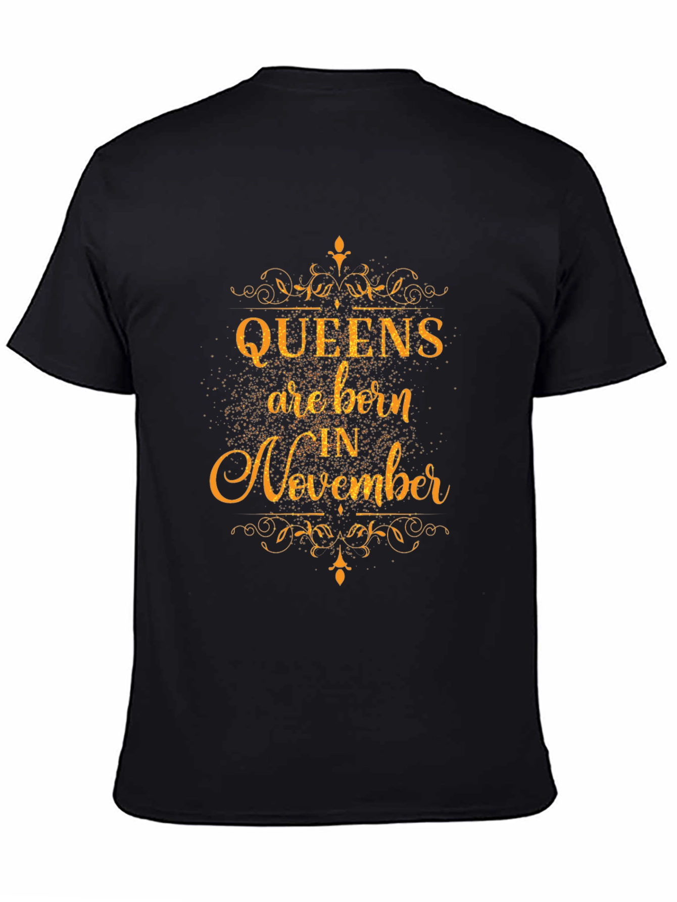 Queens Are Born in November Black T-Shirt