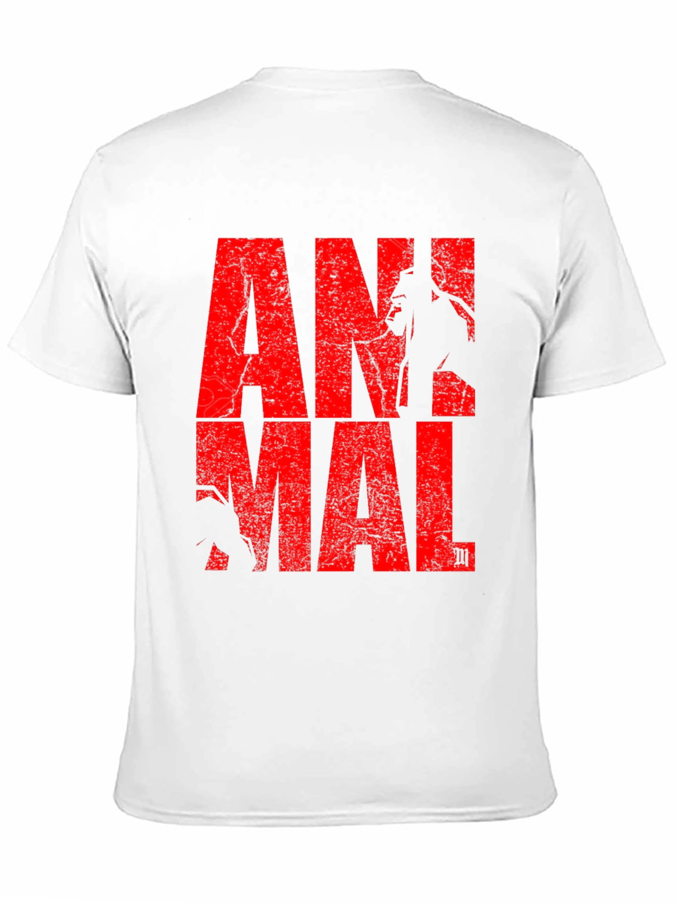 Animal Graphic Tee - Red Print on Black