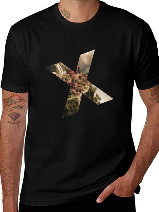 Waterfall X Graphic Black Tee