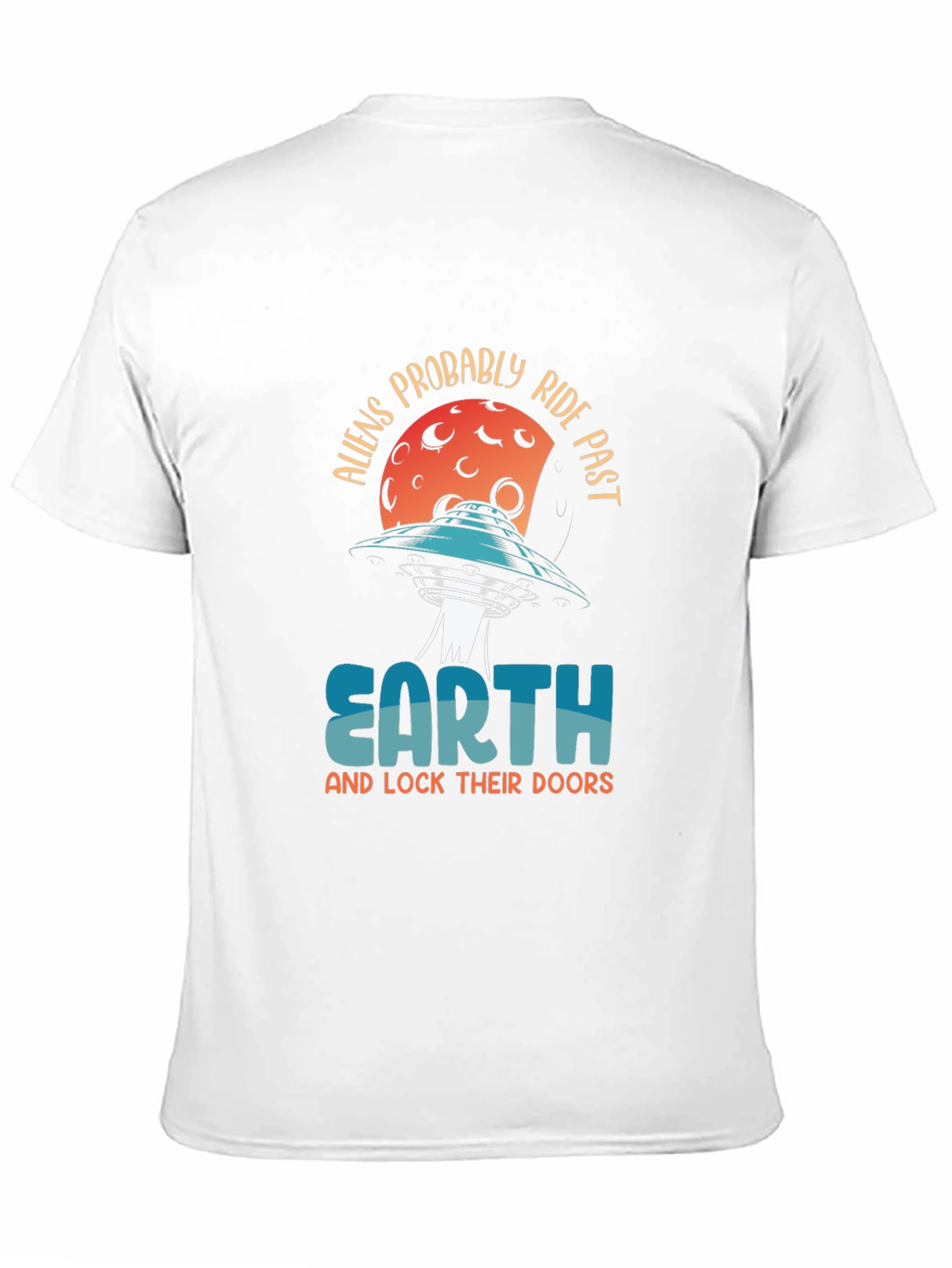 Aliens Probably Ride Past Earth Black Graphic Tee