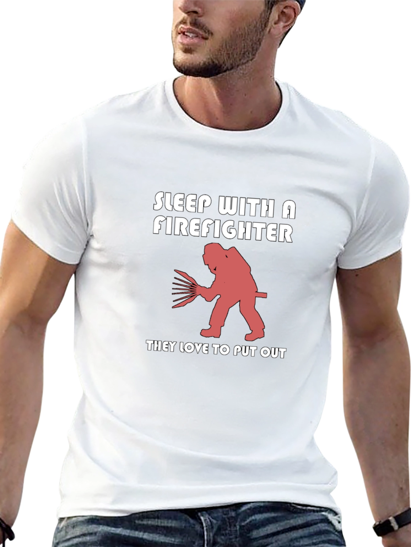Sleep With Firefighter Graphic Tee