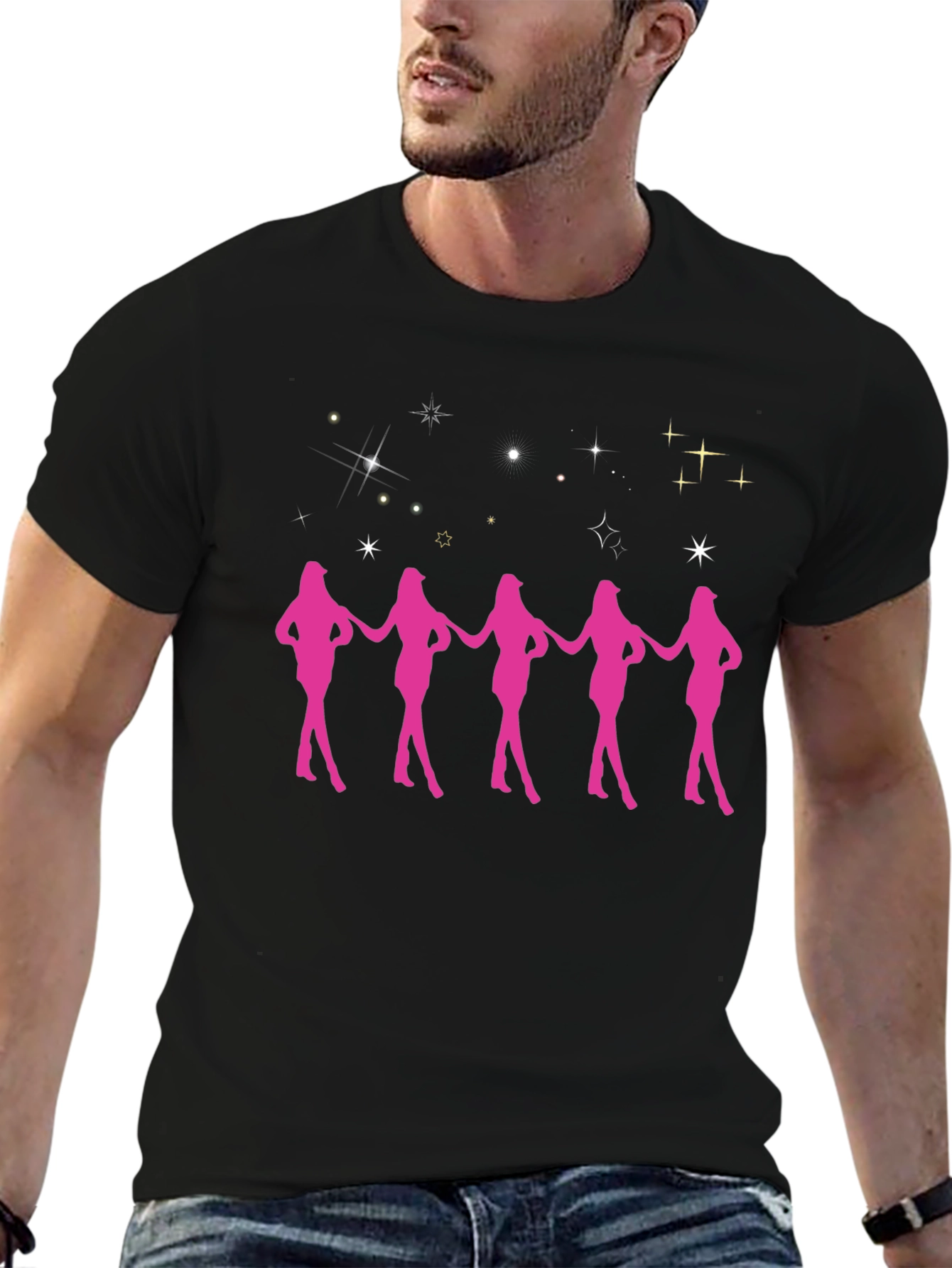 Stars & Silhouette Black T-Shirt