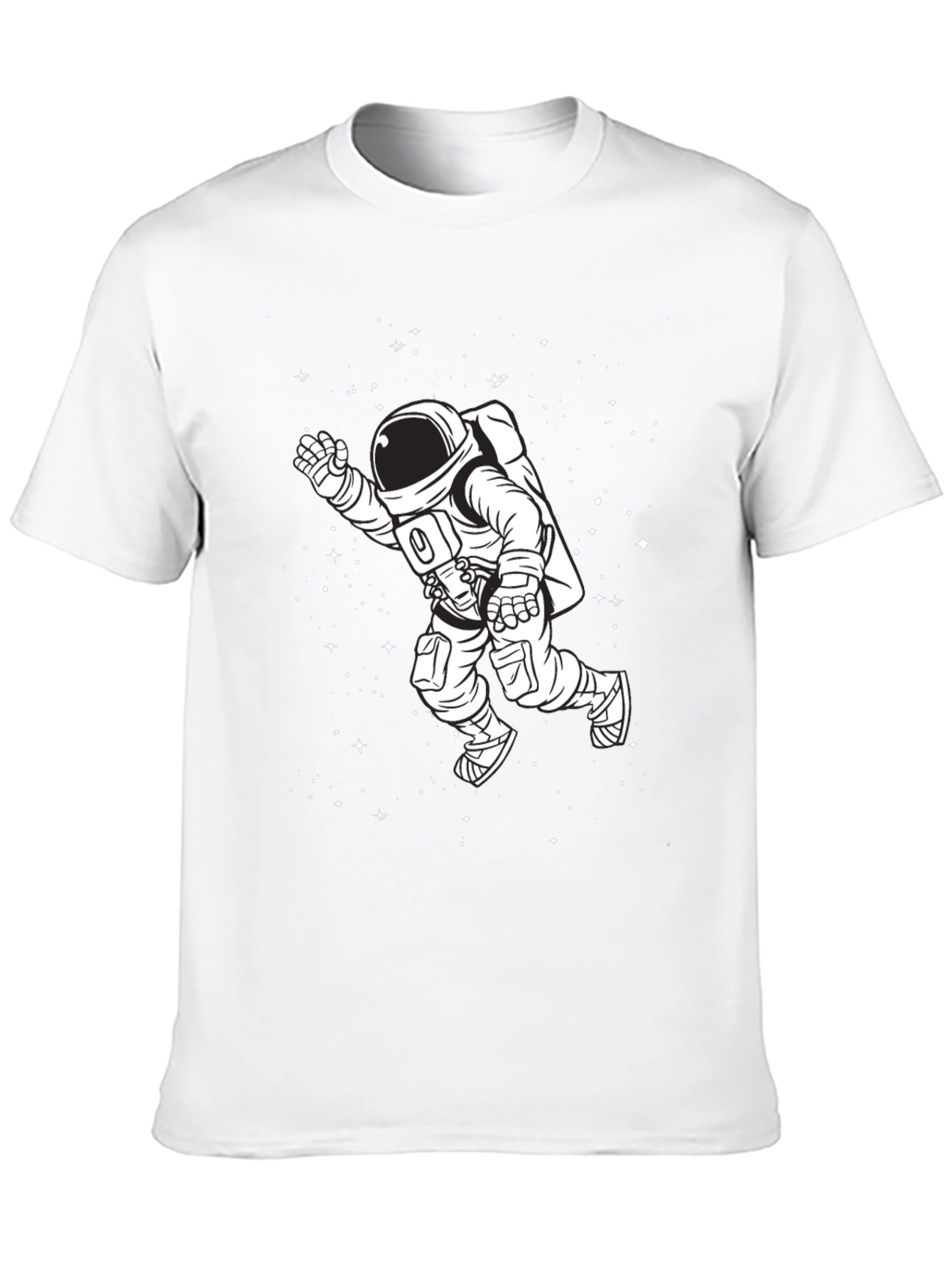 Astronaut in Space Black T-Shirt