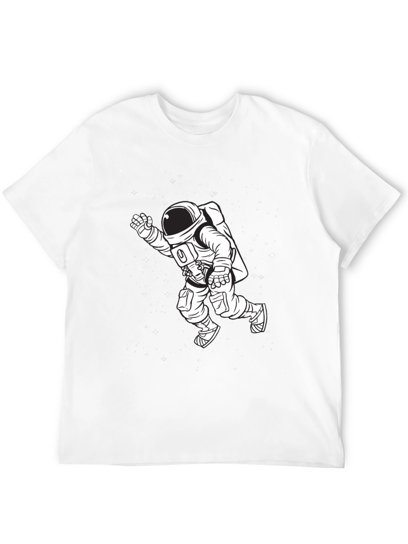 Astronaut in Space Black T-Shirt