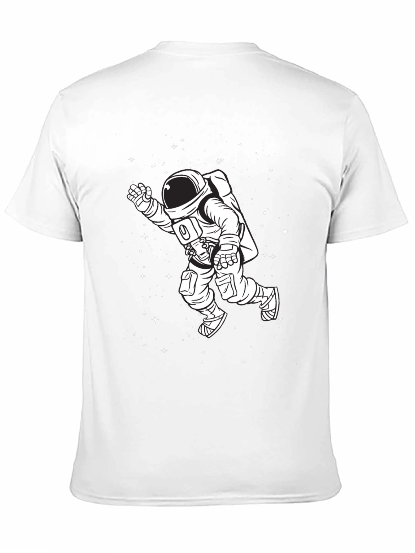 Astronaut in Space Black T-Shirt