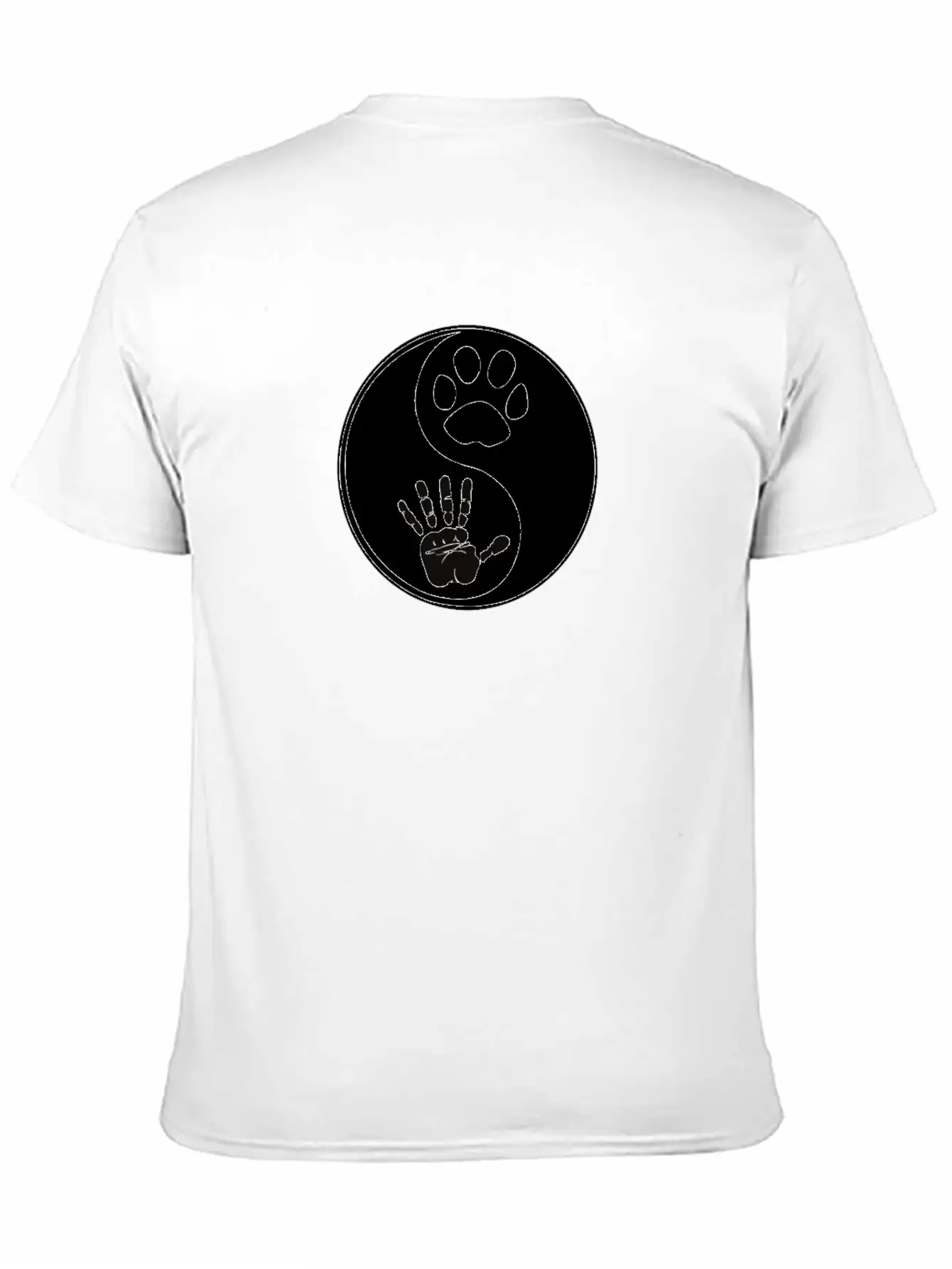 Yin Yang Dog Harmony Lightweight Cotton T-Shirt – Daily Comfort Graphic Shirt