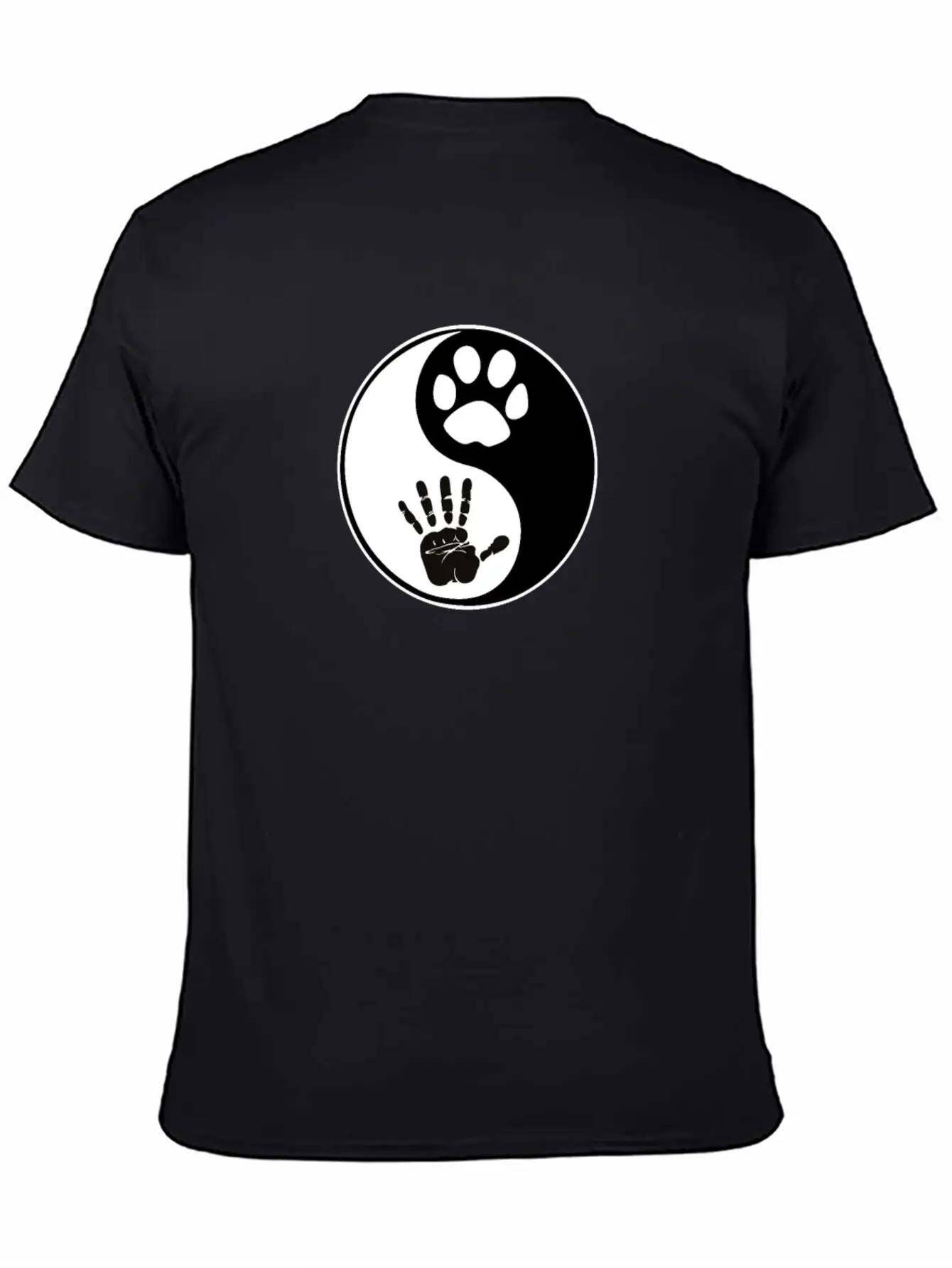 Yin Yang Dog Harmony Lightweight Cotton T-Shirt – Daily Comfort Graphic Shirt