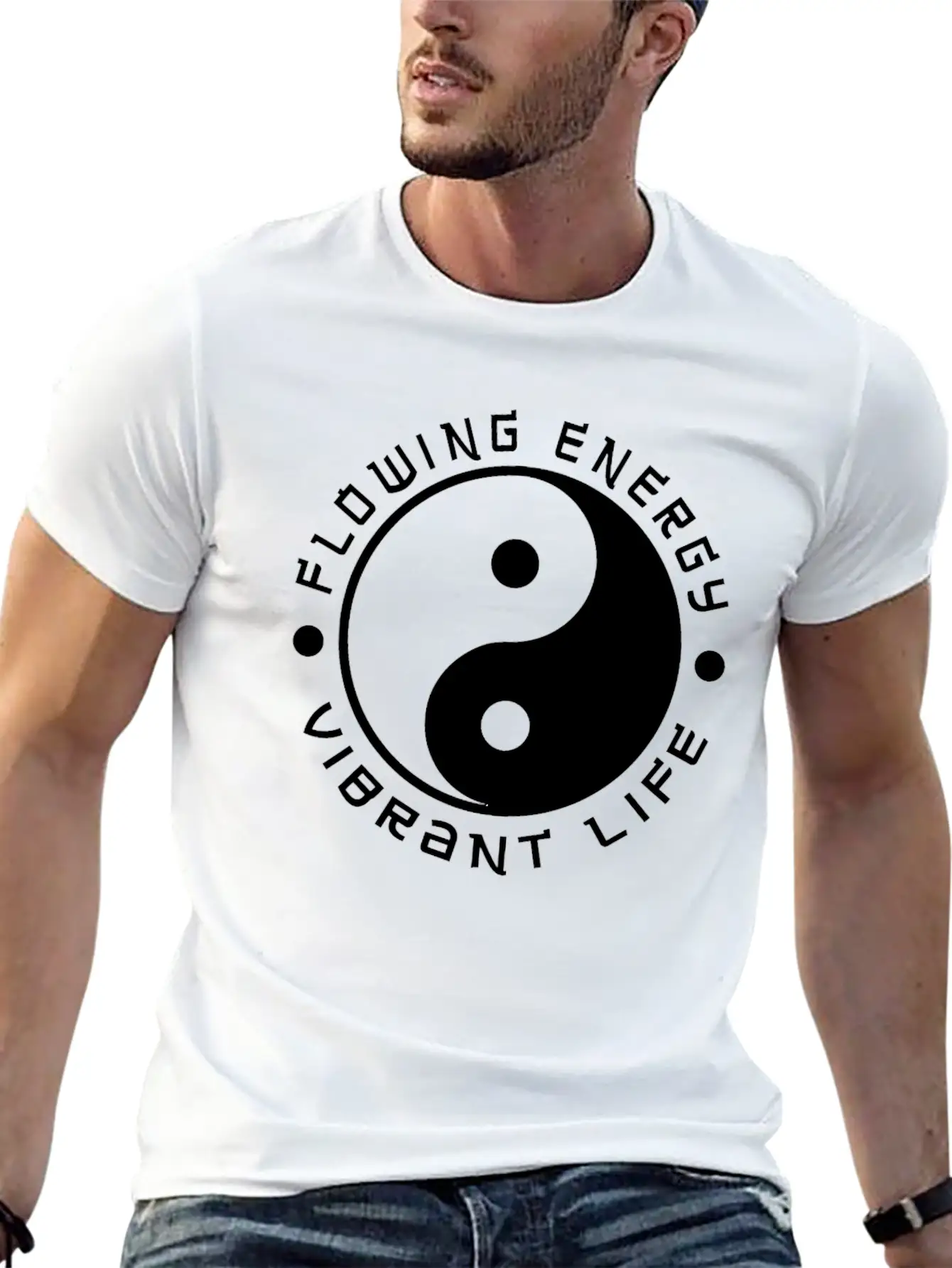Yin Yang Quote Love Traditional Chinese Lightweight Cotton T-Shirt – Daily Comfort Graphic Shirt