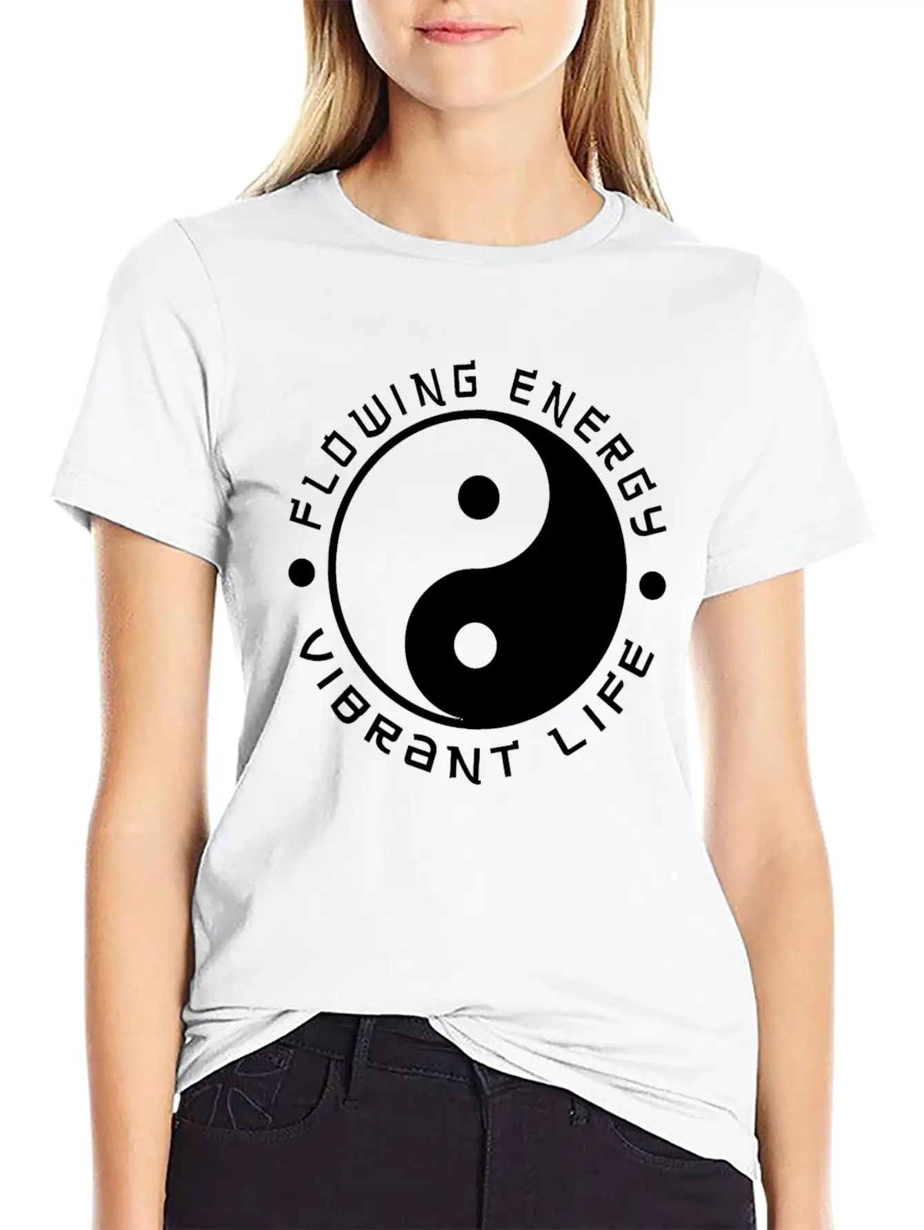 Yin Yang Quote Love Traditional Chinese Lightweight Cotton T-Shirt – Daily Comfort Graphic Shirt