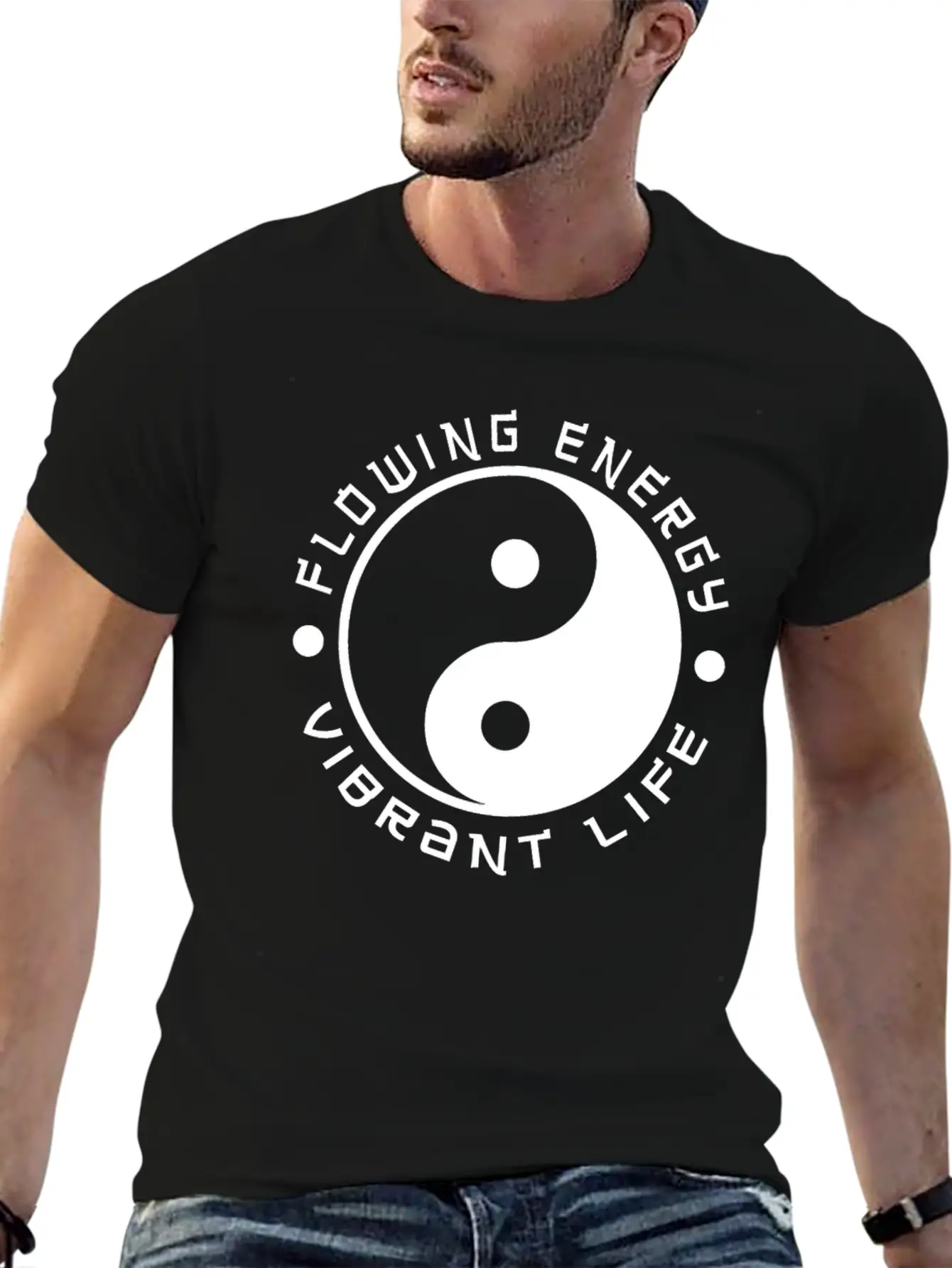 Yin Yang Quote Love Traditional Chinese Lightweight Cotton T-Shirt – Daily Comfort Graphic Shirt