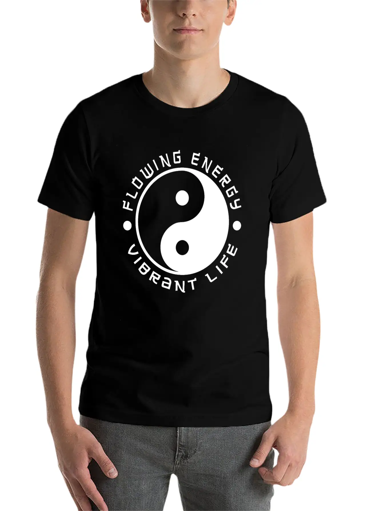 Yin Yang Quote Love Traditional Chinese Lightweight Cotton T-Shirt – Daily Comfort Graphic Shirt