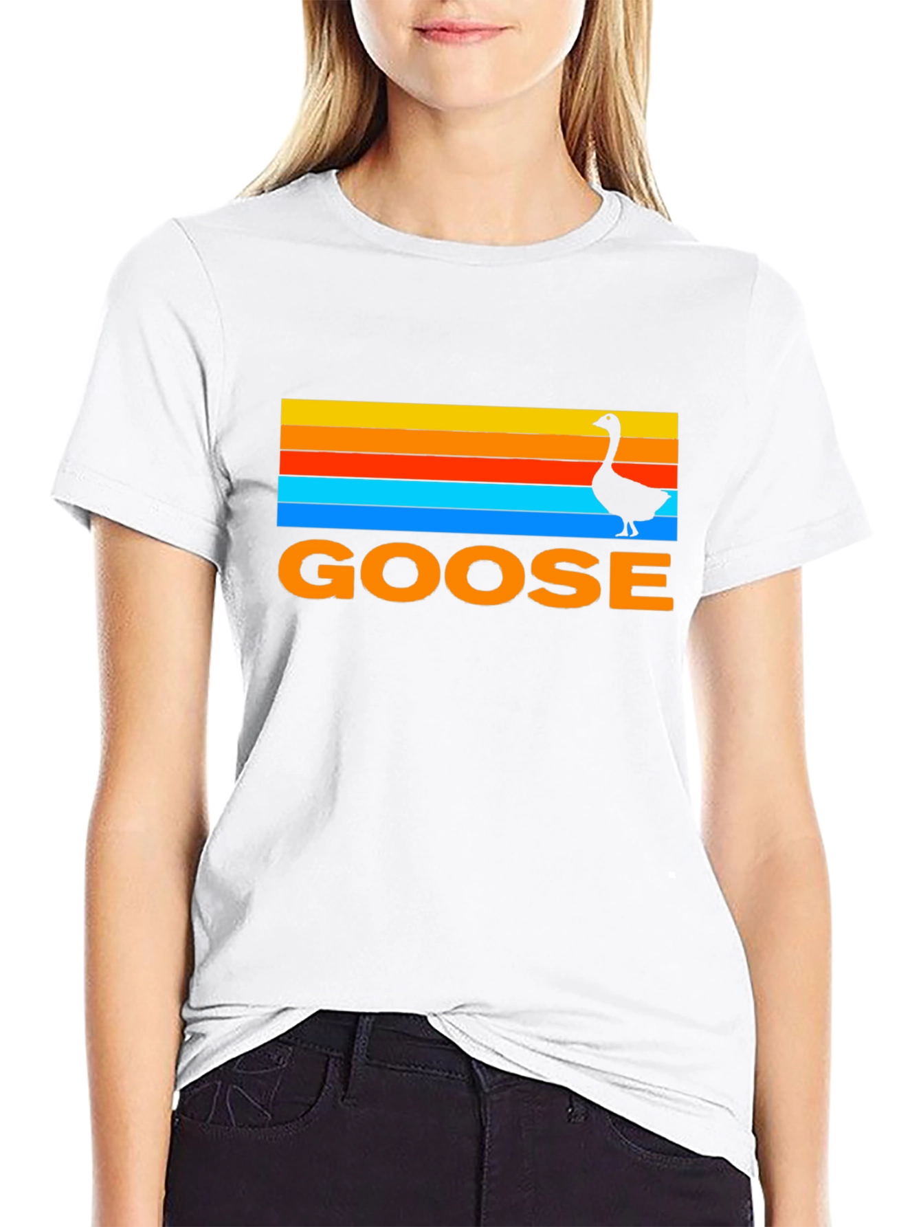 Retro Goose T-Shirt - Sunset Graphic Tee