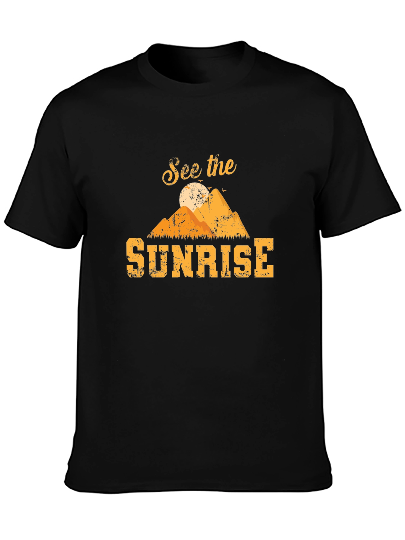 See the Sunrise Graphic T-Shirt - Mountain Design