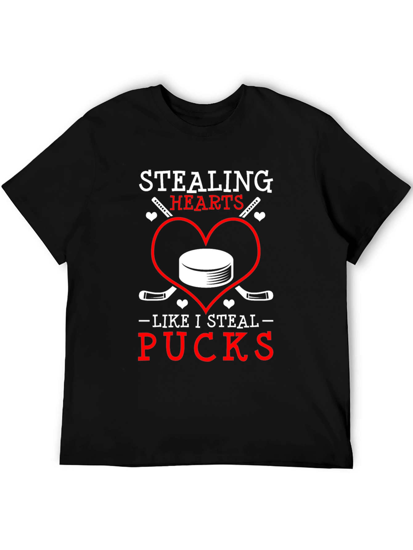 Stealing Hearts Pucks Graphic T-Shirt