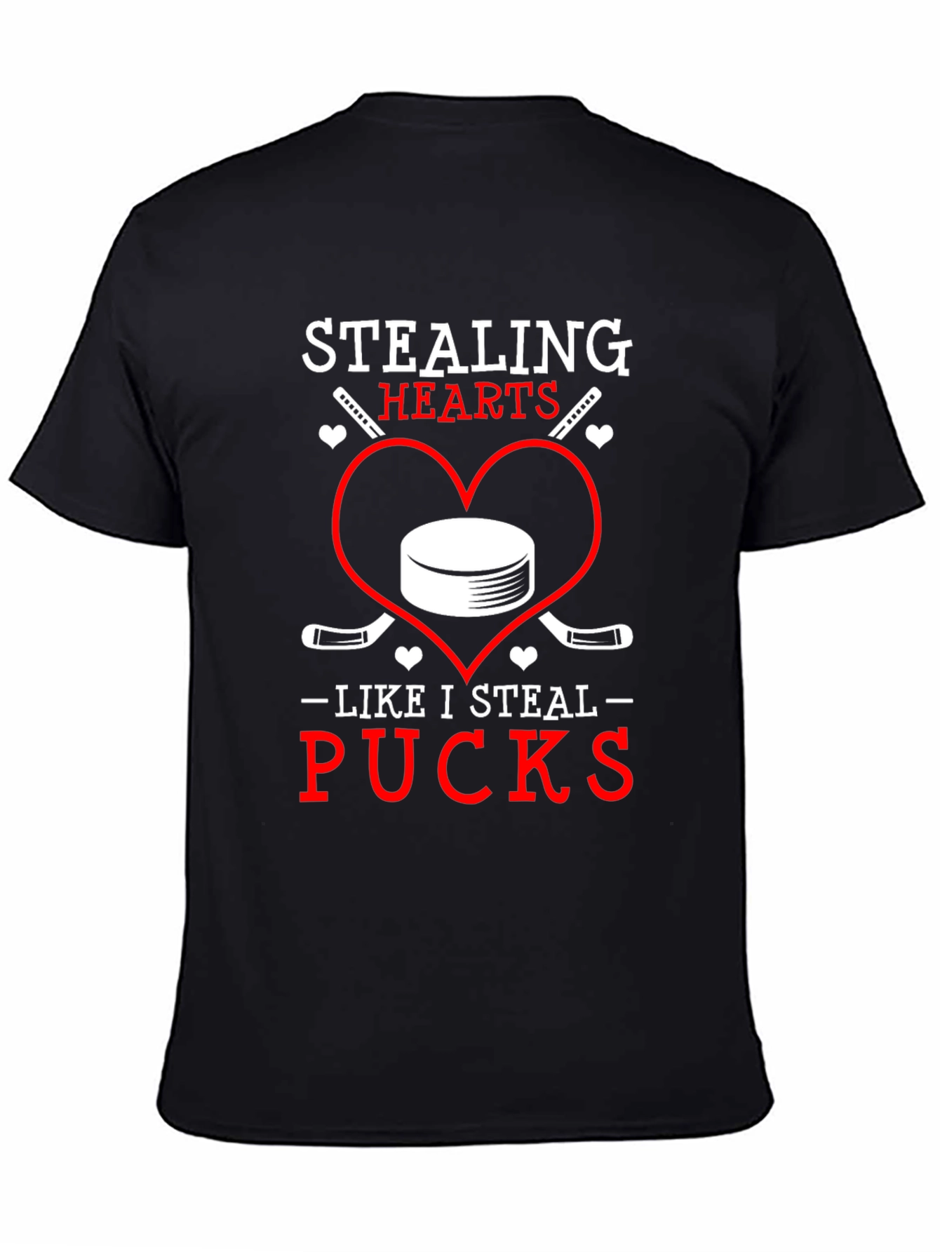 Stealing Hearts Pucks Graphic T-Shirt