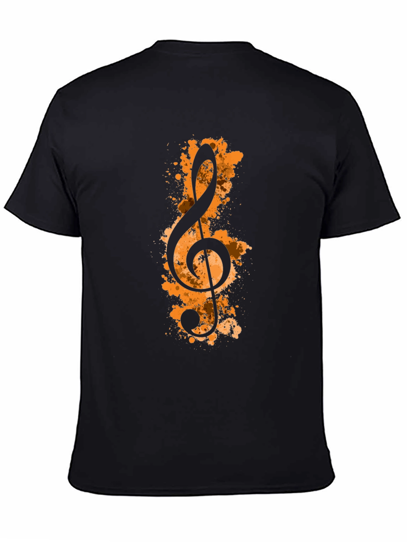 Treble Clef Graphic Black T-Shirt