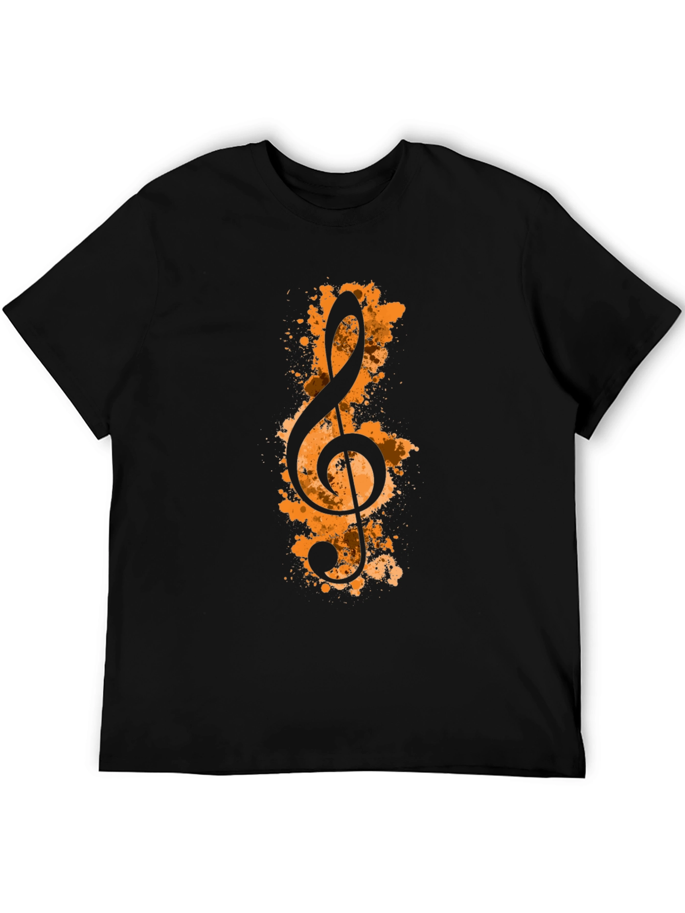 Treble Clef Graphic Black T-Shirt