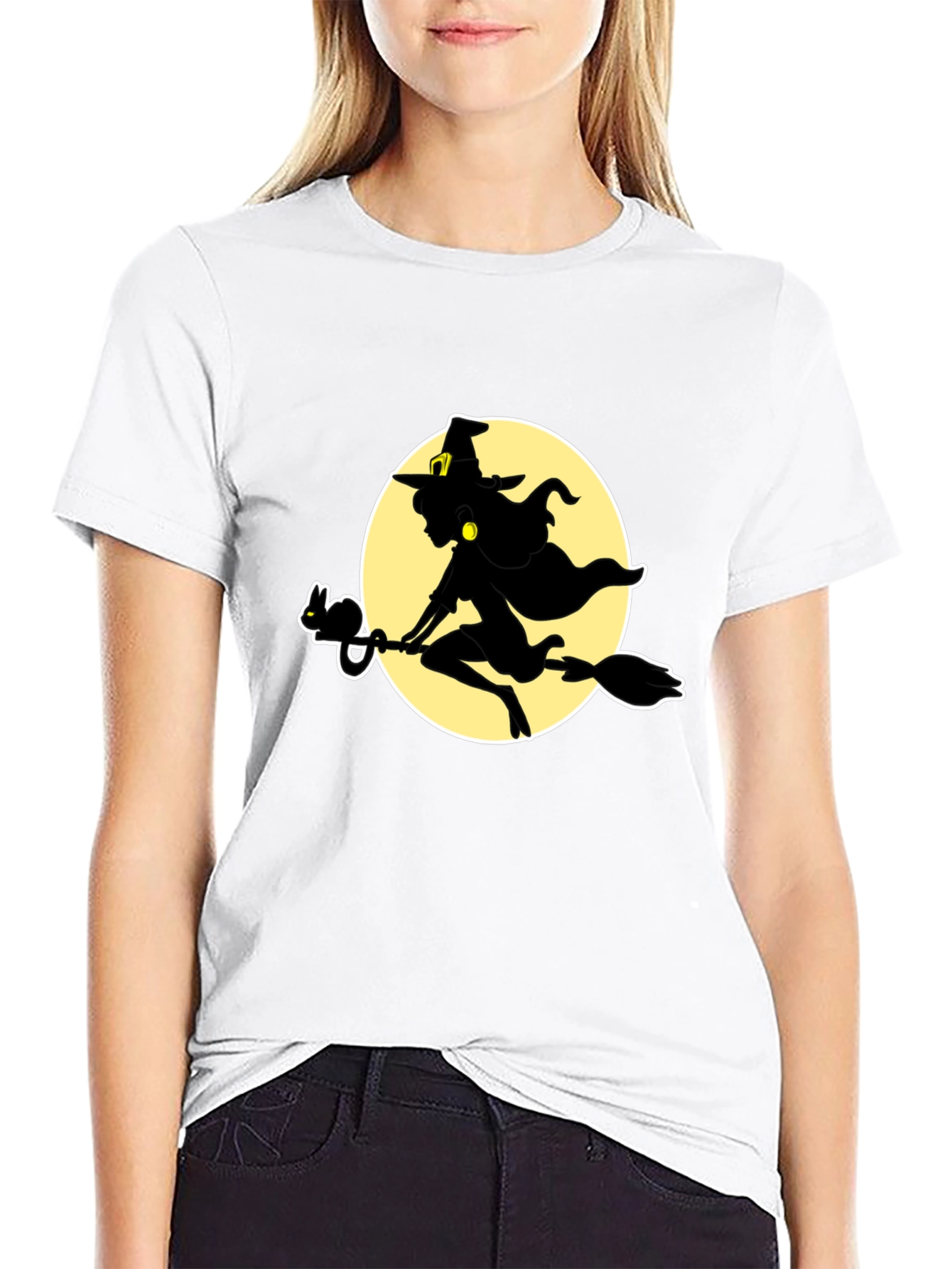 Witch & Cat Silhouette T-Shirt