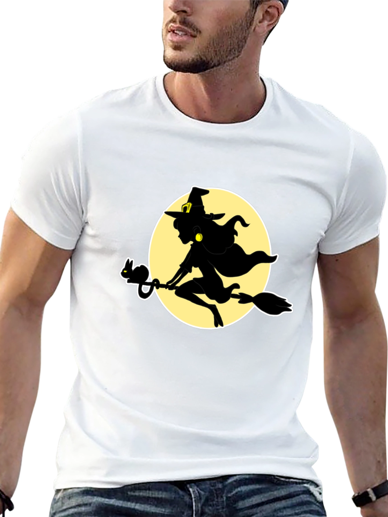 Witch & Cat Silhouette T-Shirt