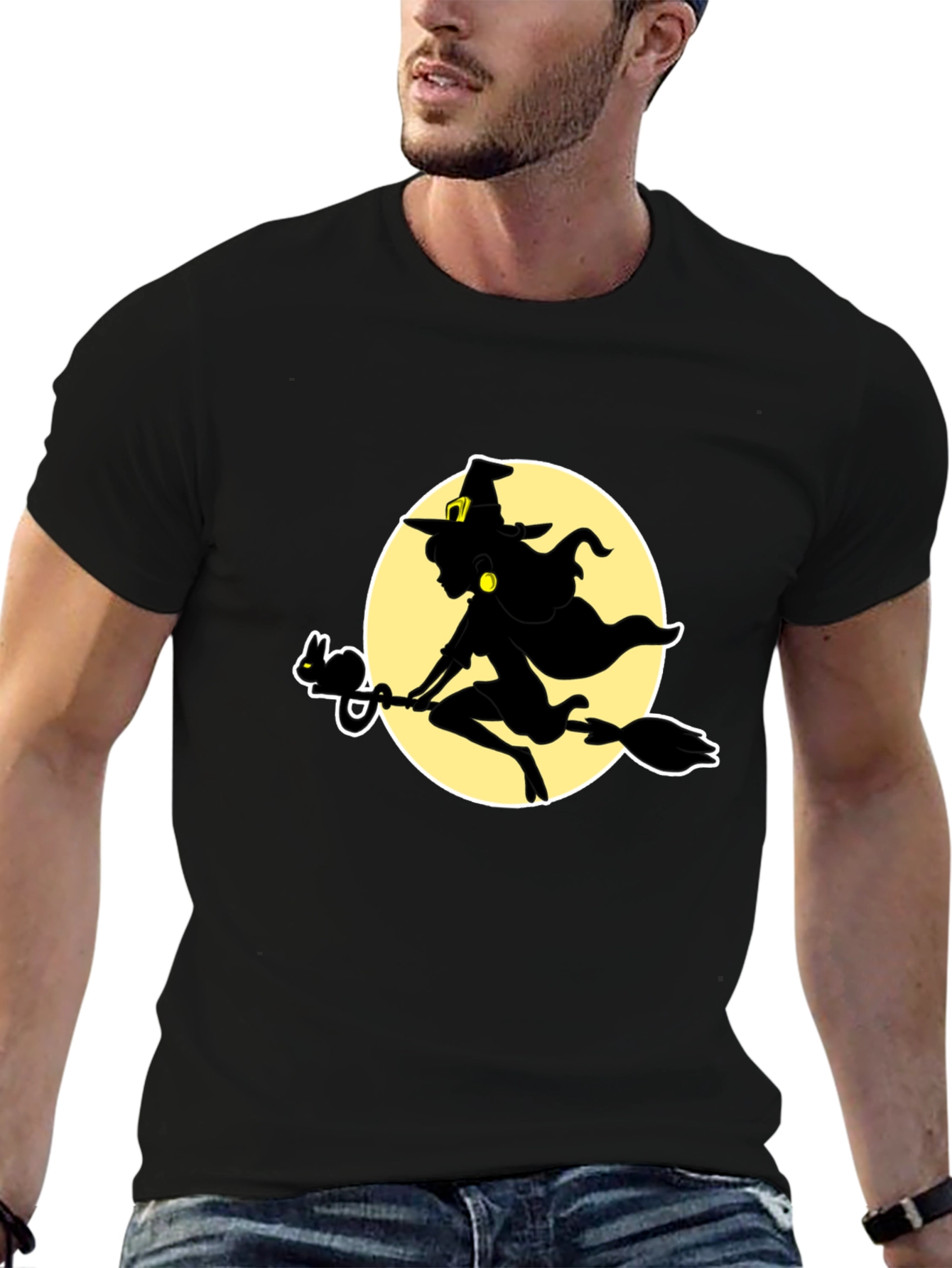 Witch & Cat Silhouette T-Shirt