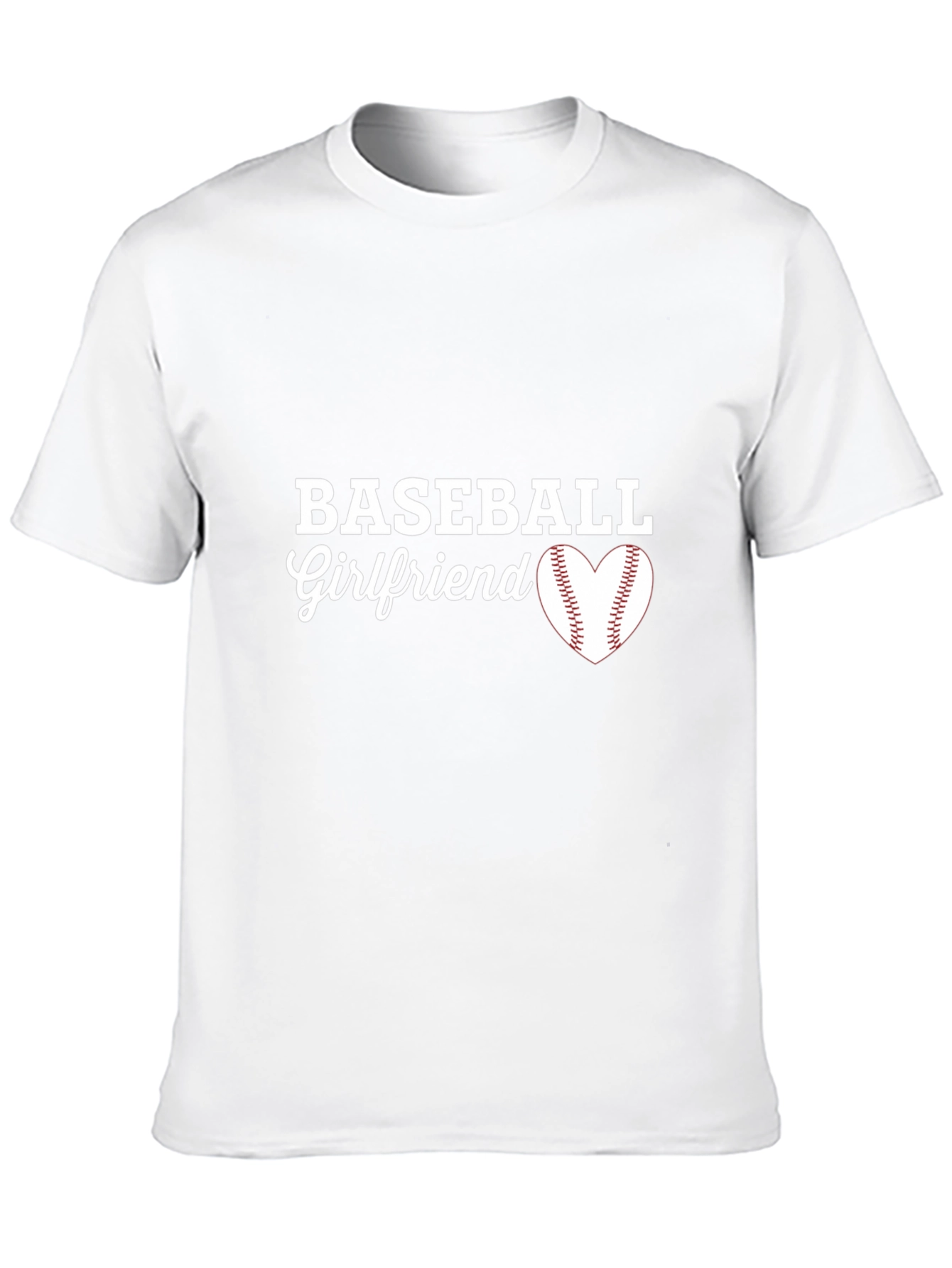 Baseball Girlfriend T-Shirt - Heart Design