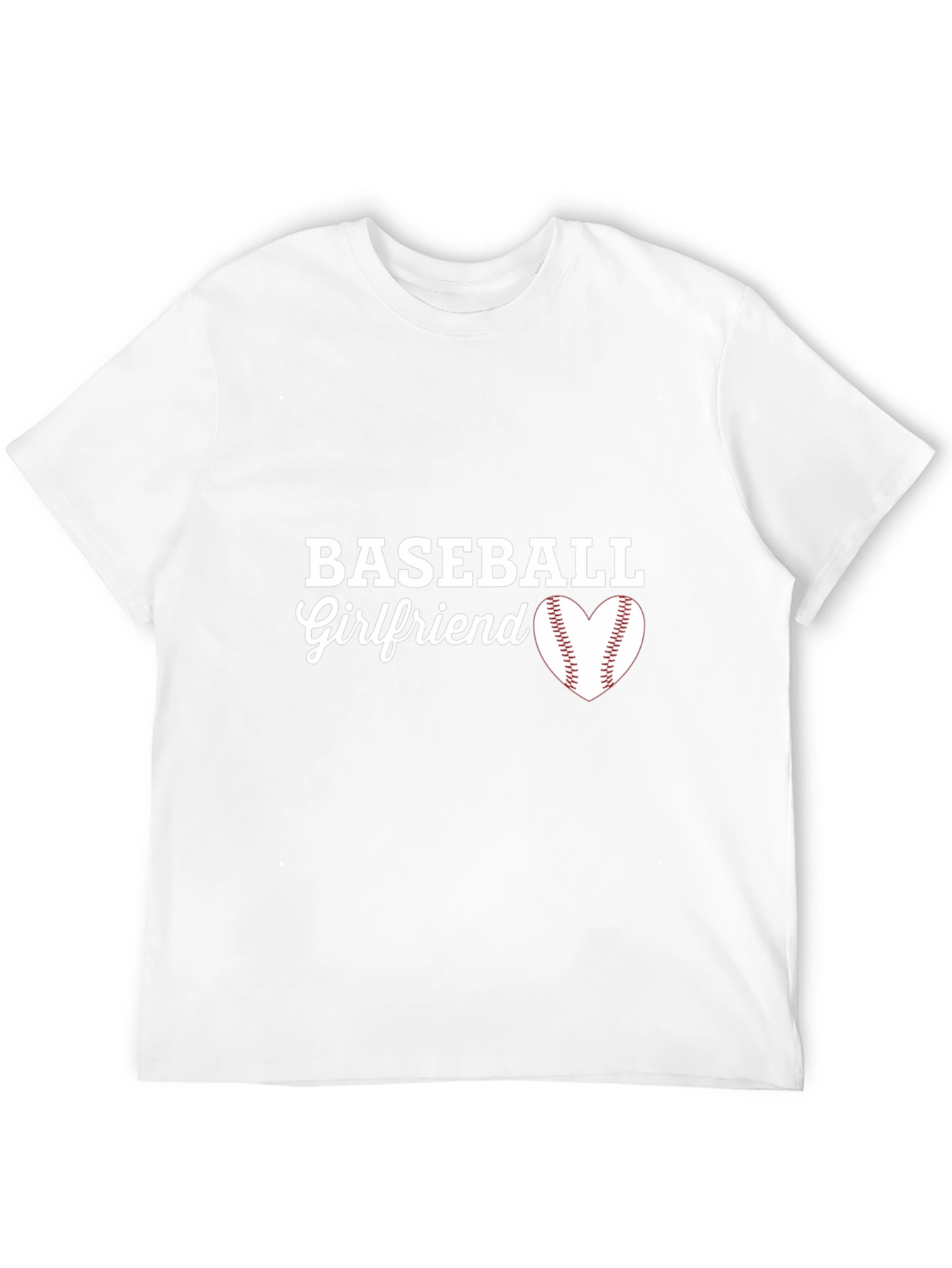 Baseball Girlfriend T-Shirt - Heart Design