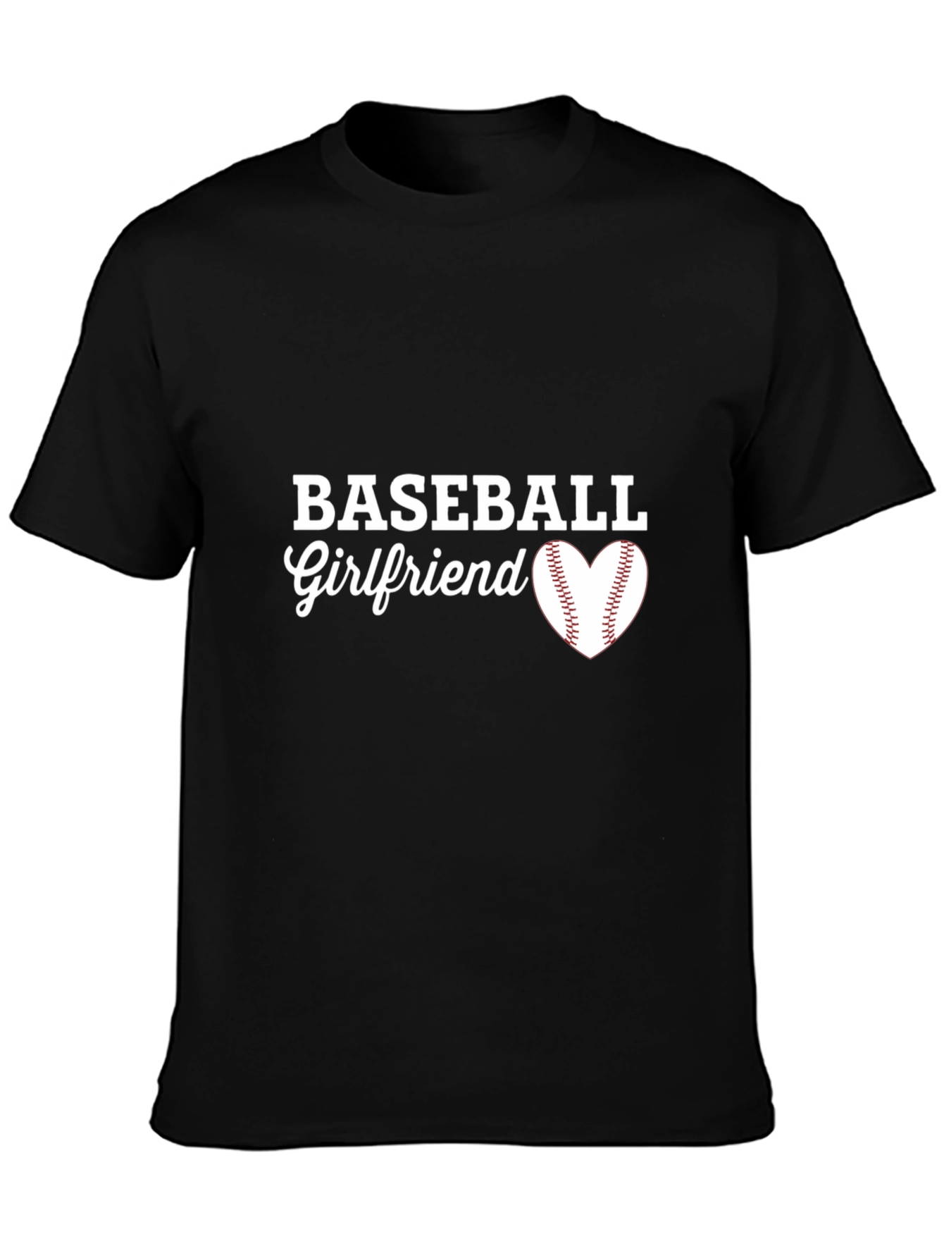 Baseball Girlfriend T-Shirt - Heart Design