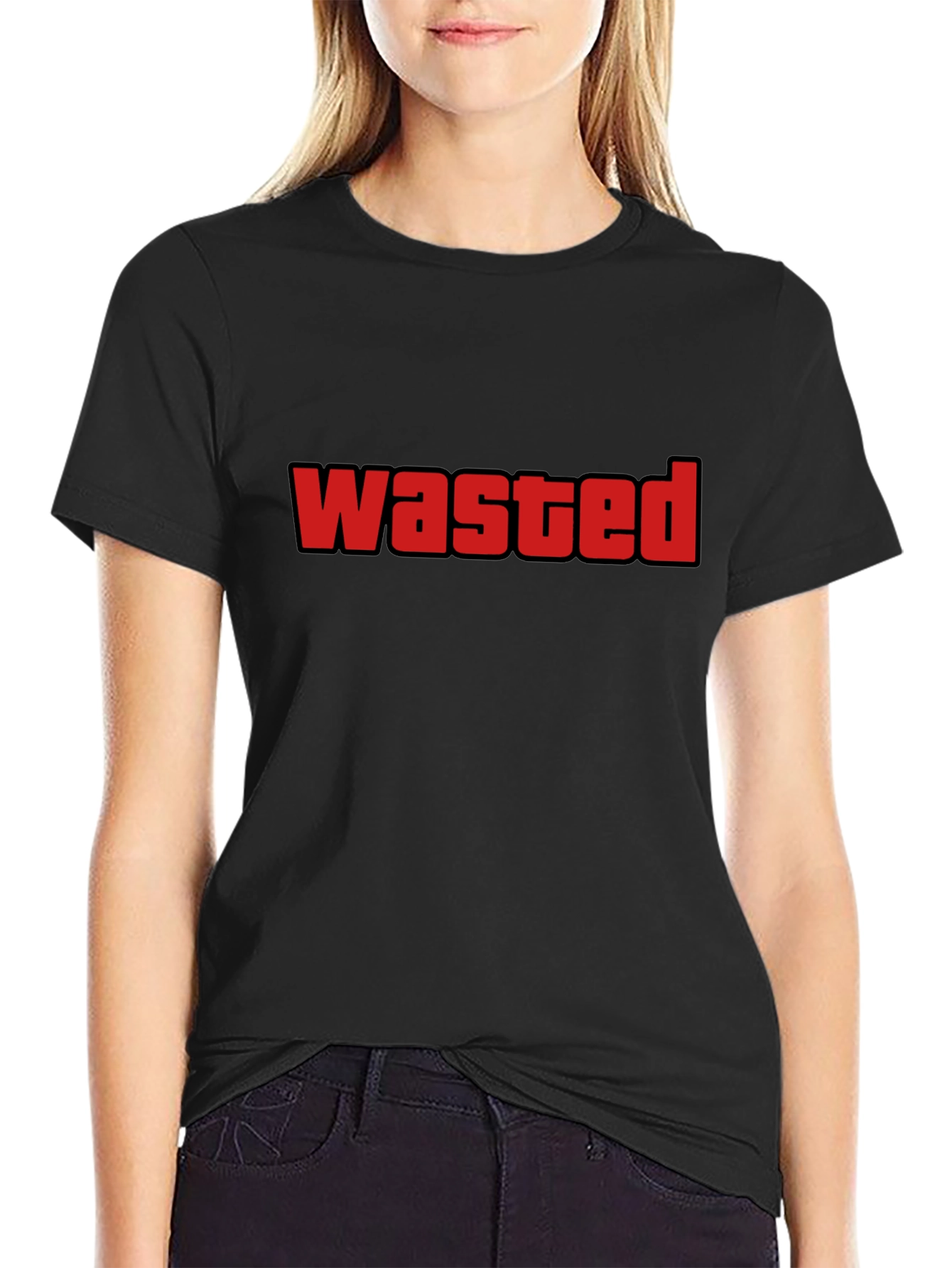 Wasted Graphic Tee - Soft Cotton Crewneck