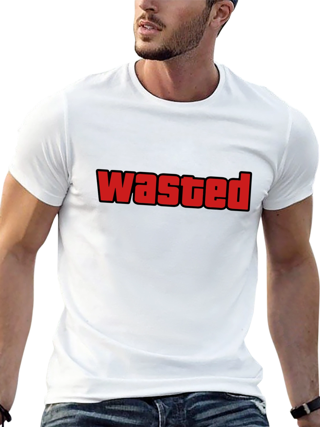 Wasted Graphic Tee - Soft Cotton Crewneck