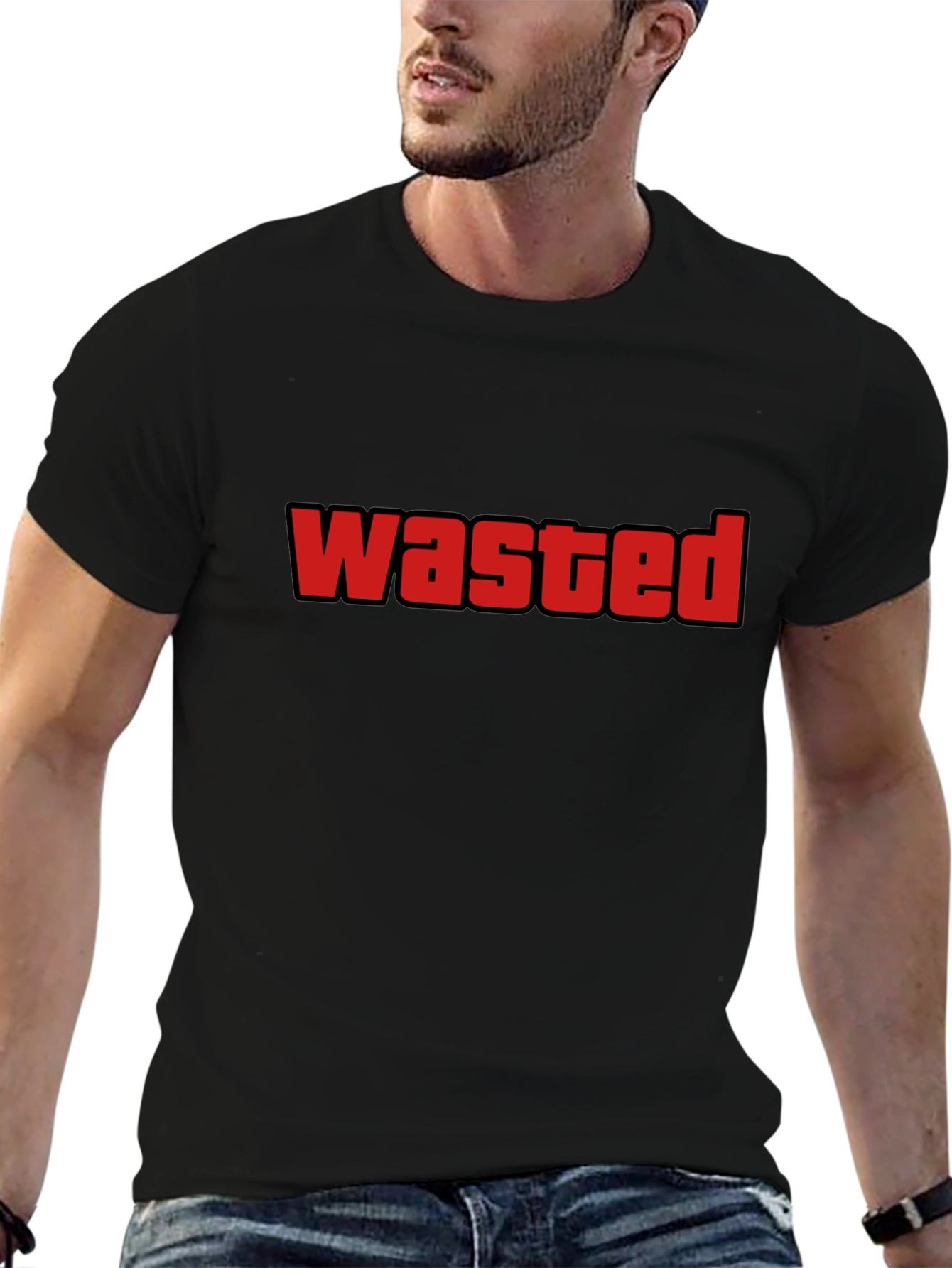 Wasted Graphic Tee - Soft Cotton Crewneck