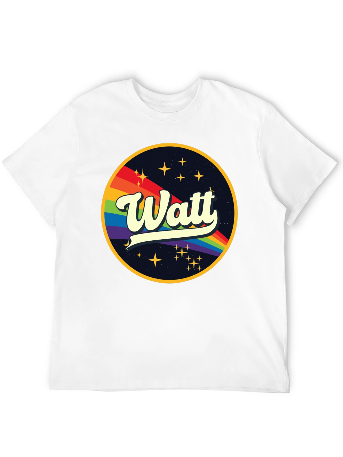 Watt Rainbow Graphic Black T-Shirt