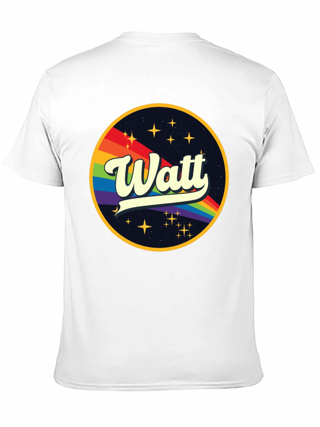 Watt Rainbow Graphic Black T-Shirt