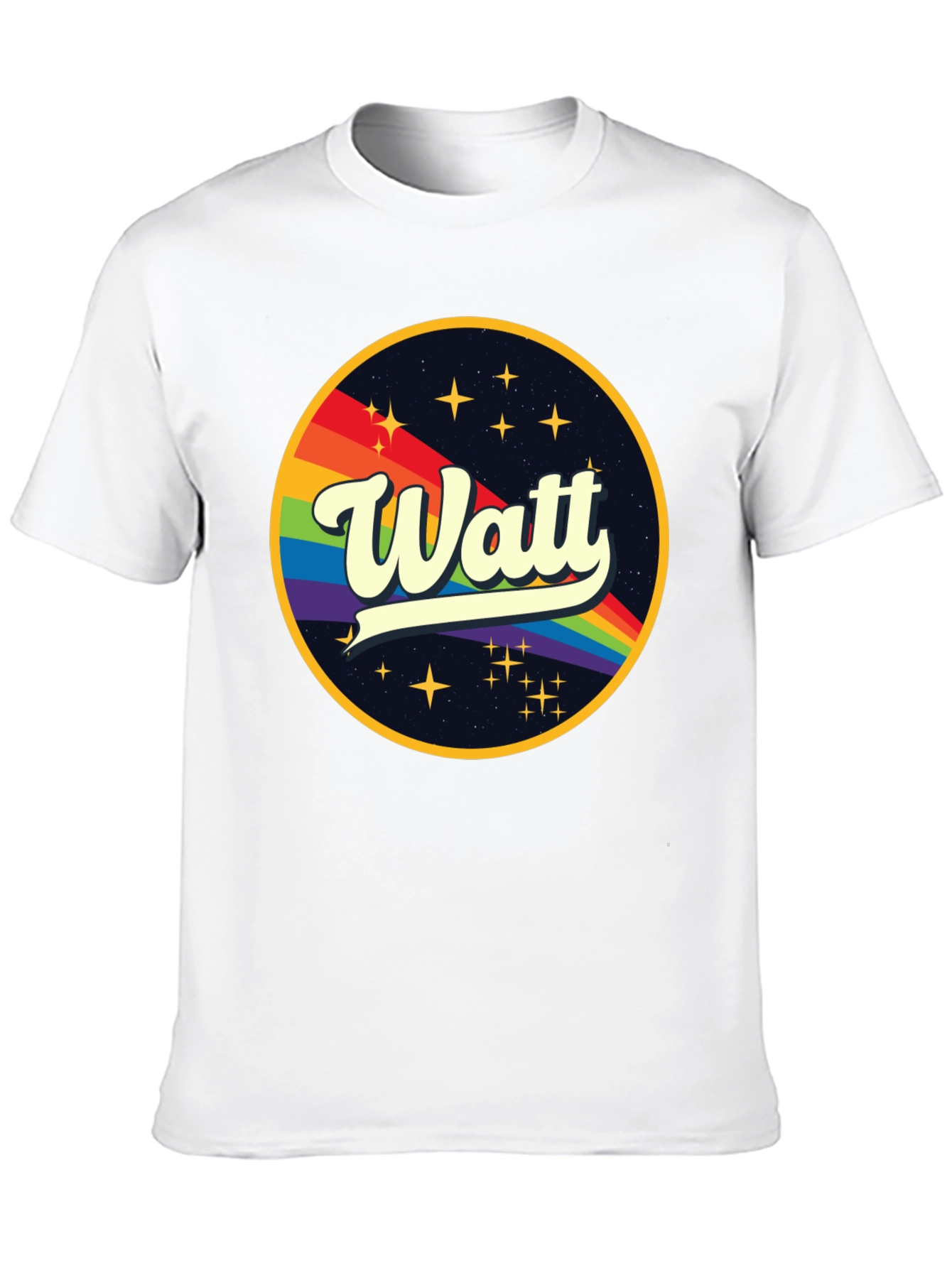 Watt Rainbow Graphic Black T-Shirt