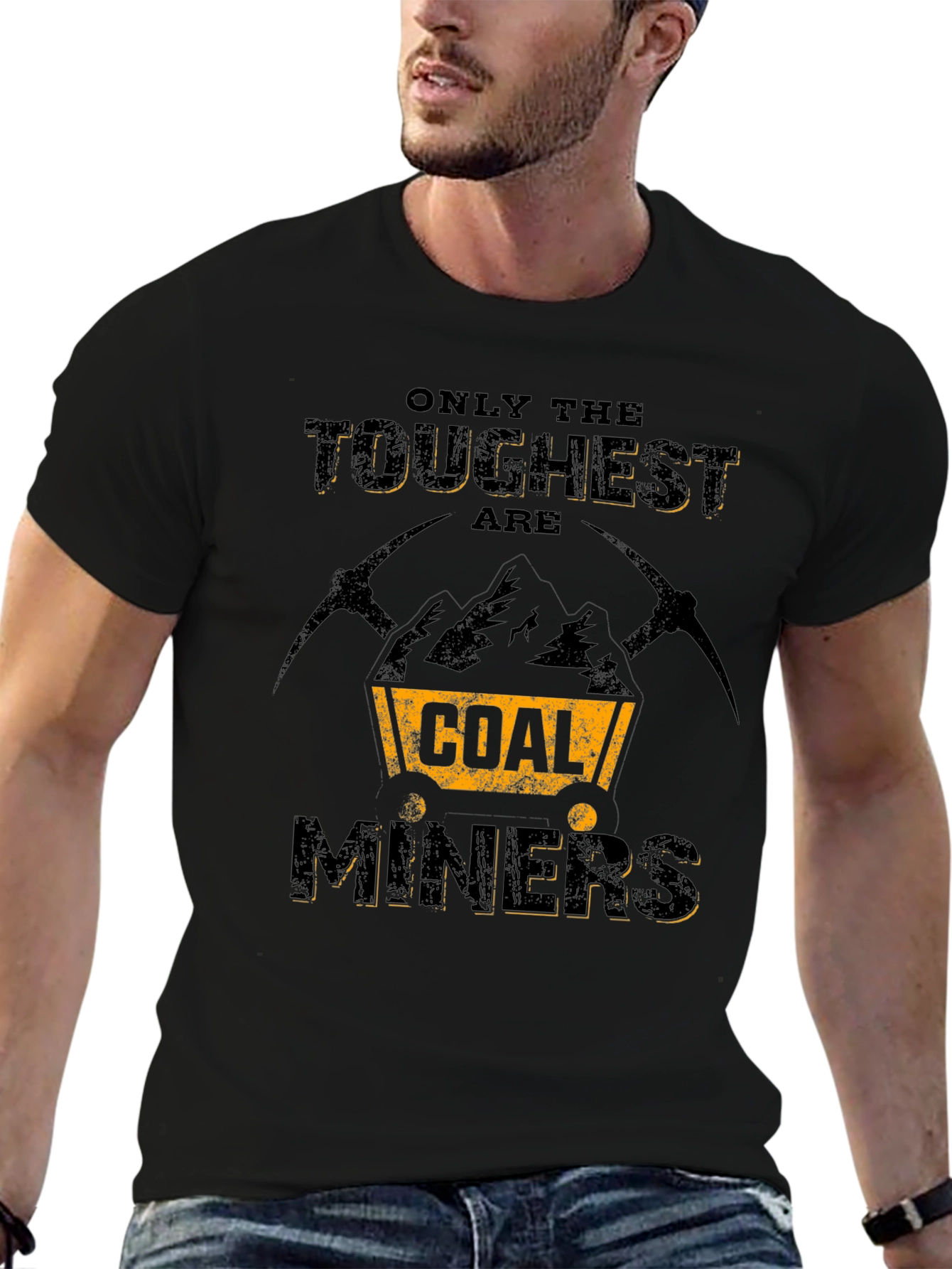 Toughest Coal Miners Graphic Tee - Black Crew Neck
